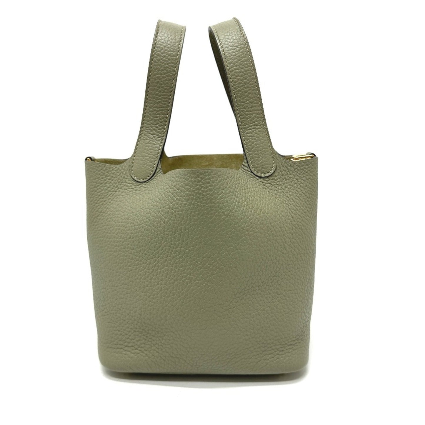 Hermes Picotin Gray Taurillon Clemence Leather Handbag ( )