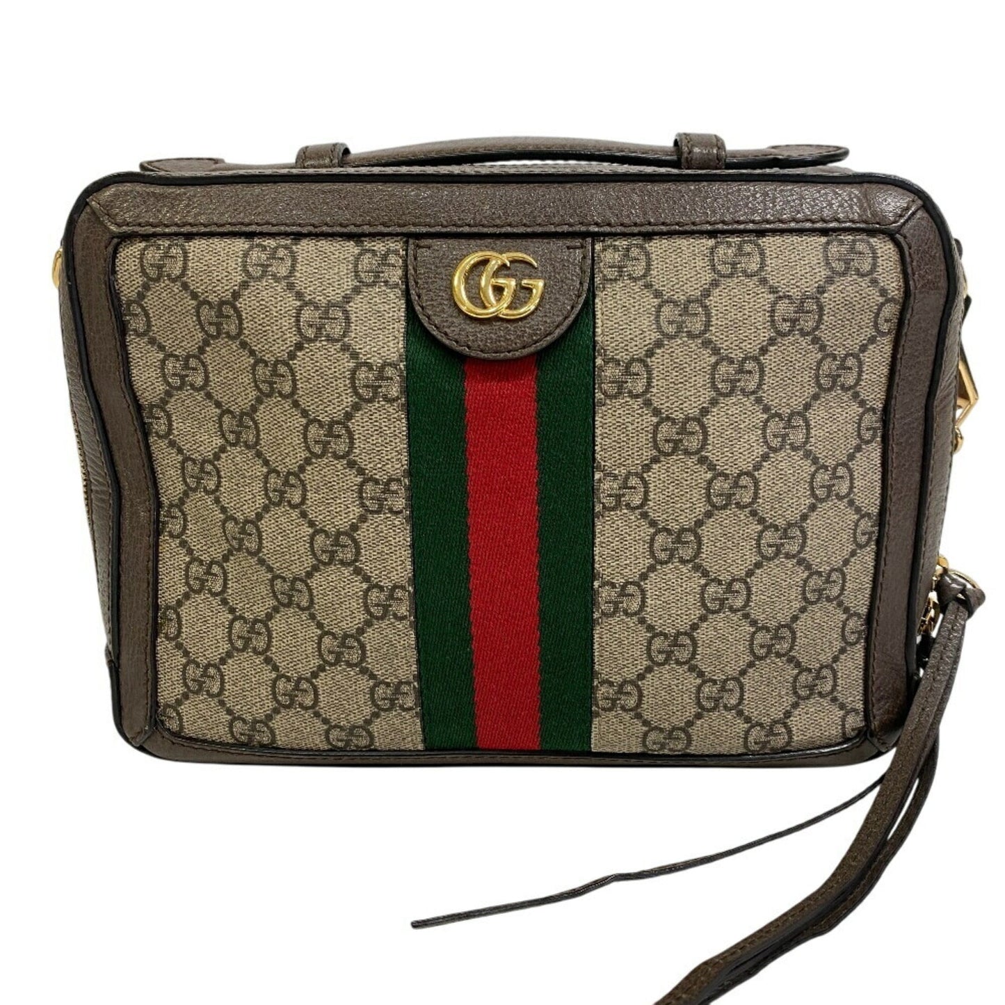 Gucci Brown Pvc Coated Canvas Shoulder Bag ( )