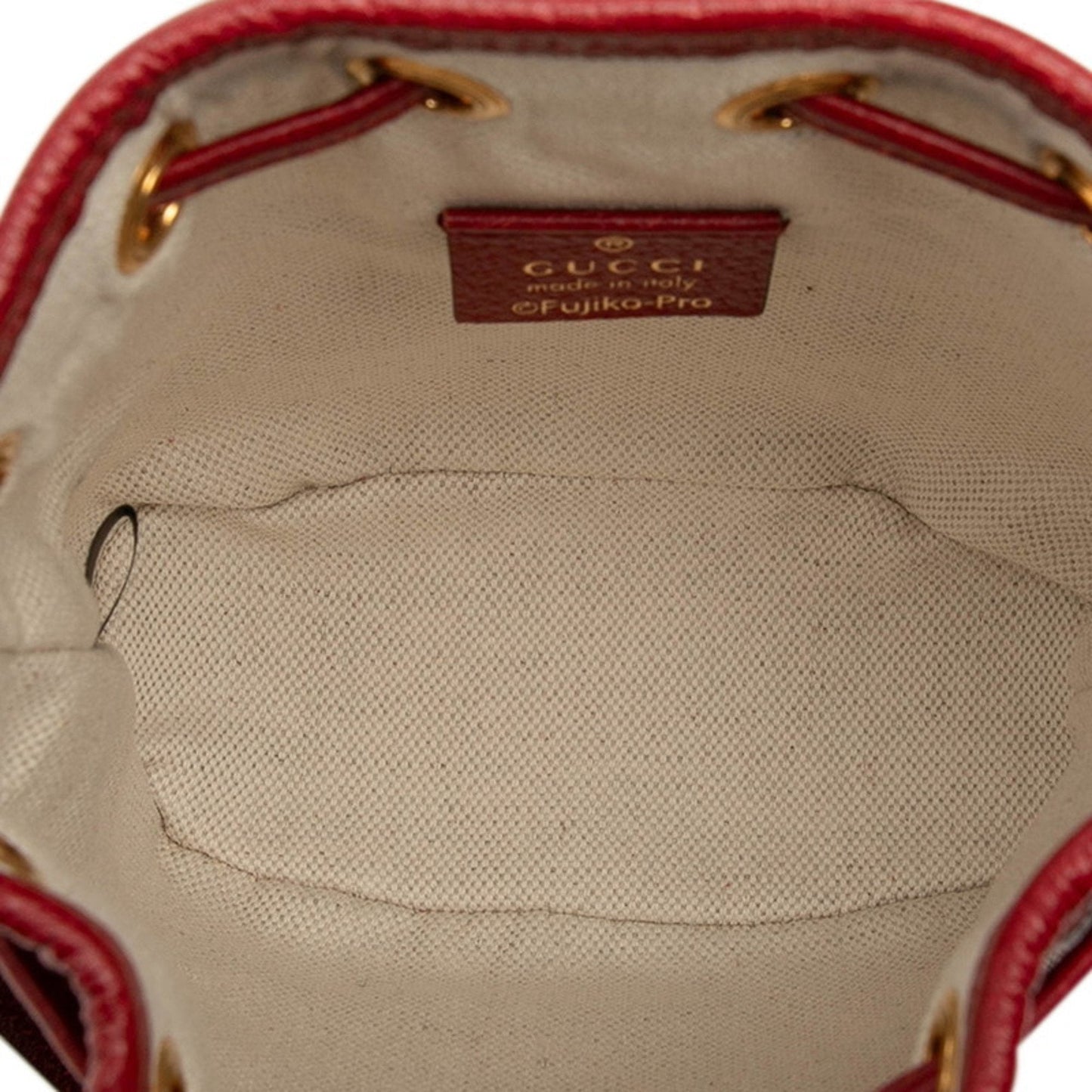Gucci Brown Red Color Pvc Leather Shoulder Bag ( )
