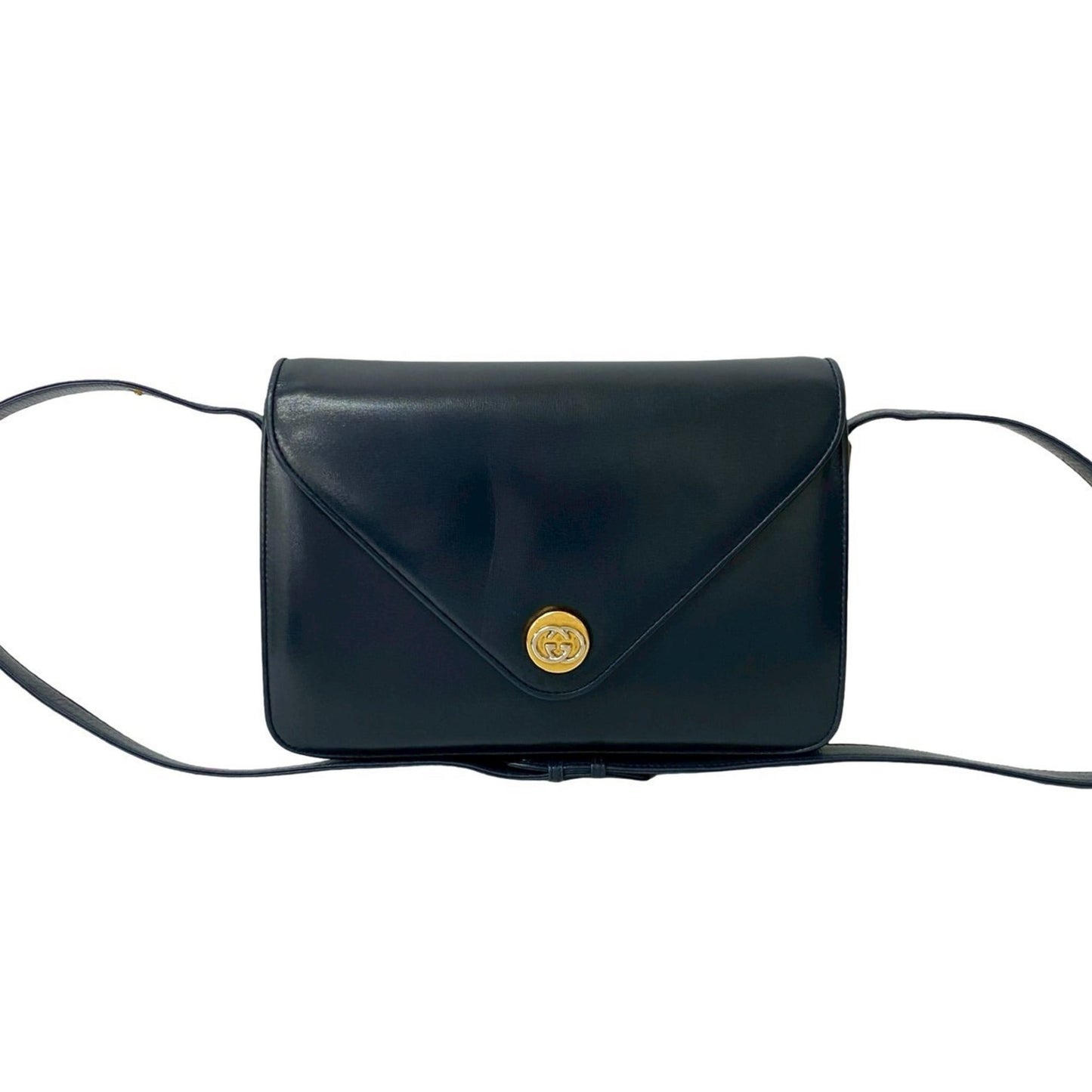Gucci Navy Leather Pochette Shoulder Bag ( )
