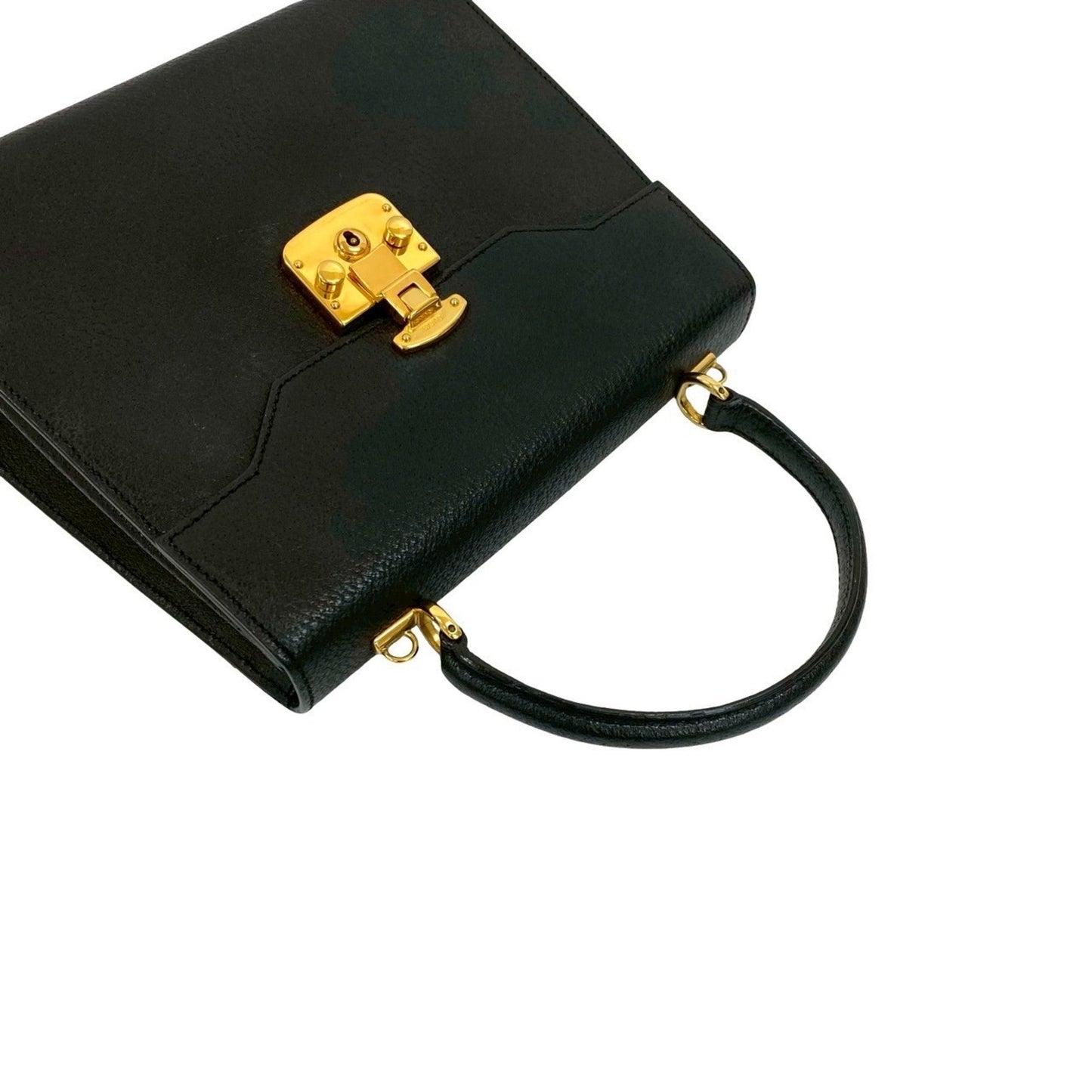Gucci Black Leather Handbag Shoulder Bag ( )