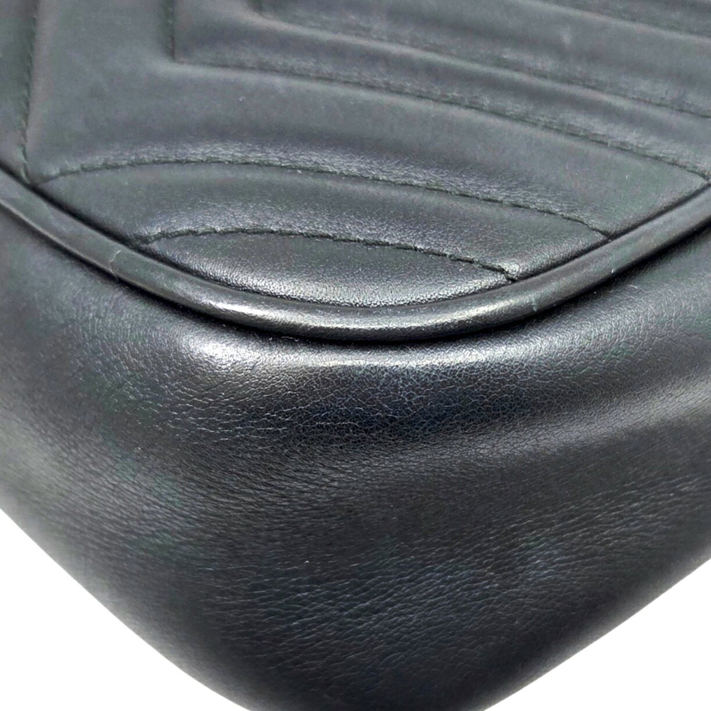 Gucci Black Leather Shoulder Bag ( )