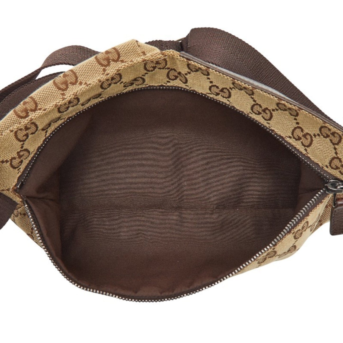 Gucci Gg Canvas Beige Brown Gg Canvas Leather Sling Bag ( )