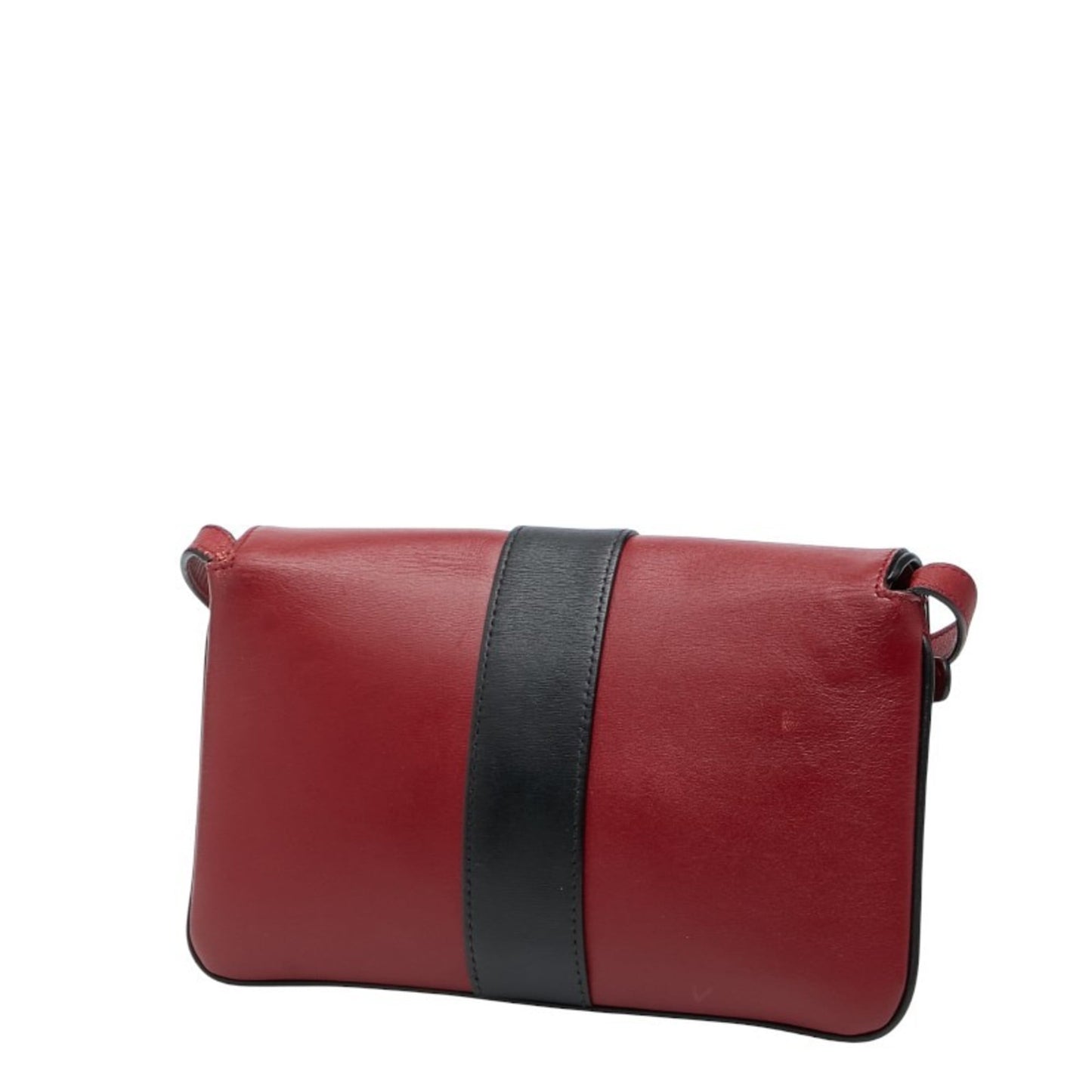 Gucci Black Red Color Leather Shoulder Bag ( )