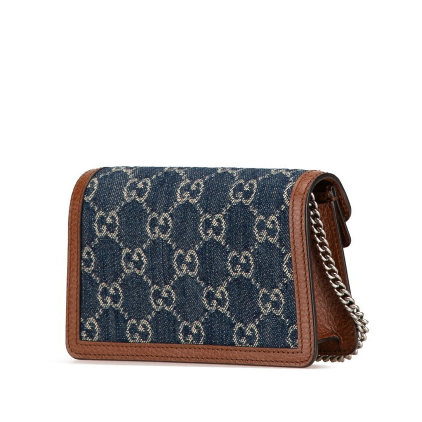 Gucci Brown Denim Leather Shoulder Bag ( )