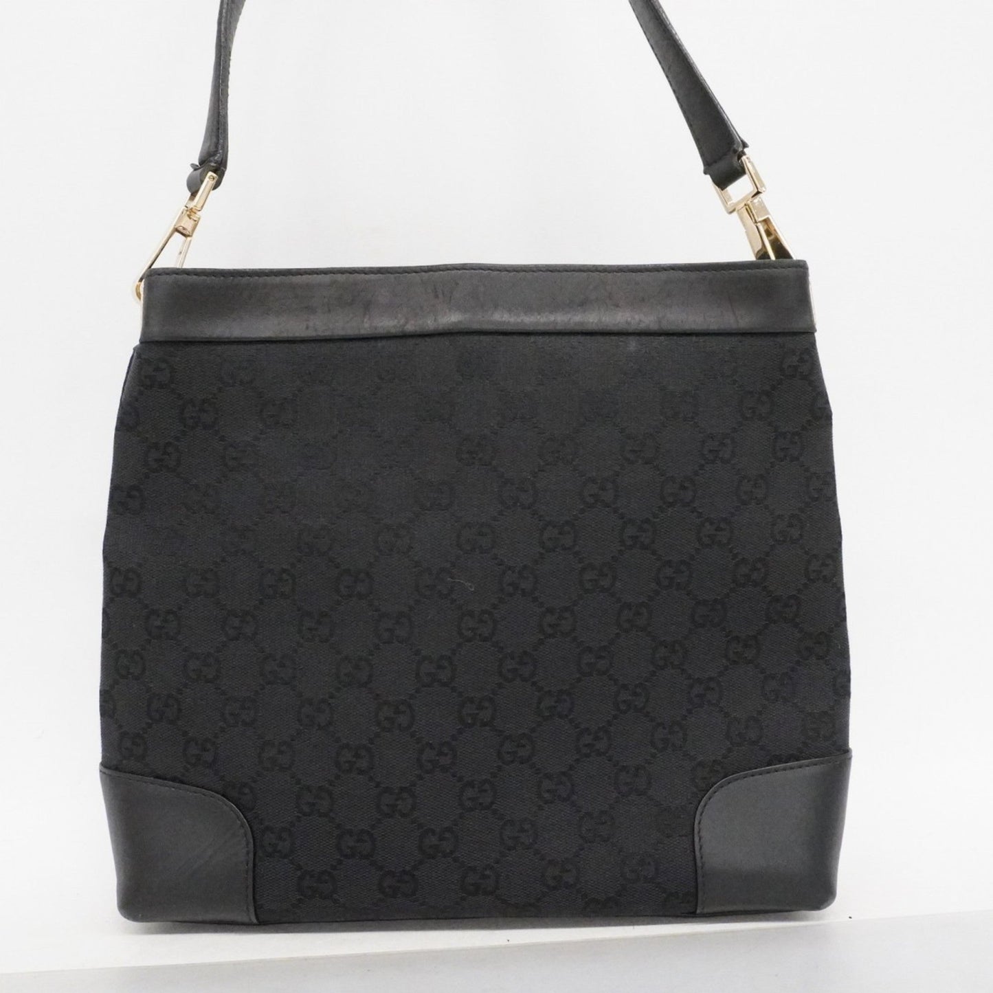 Gucci Black Canvas Shoulder Bag ( )