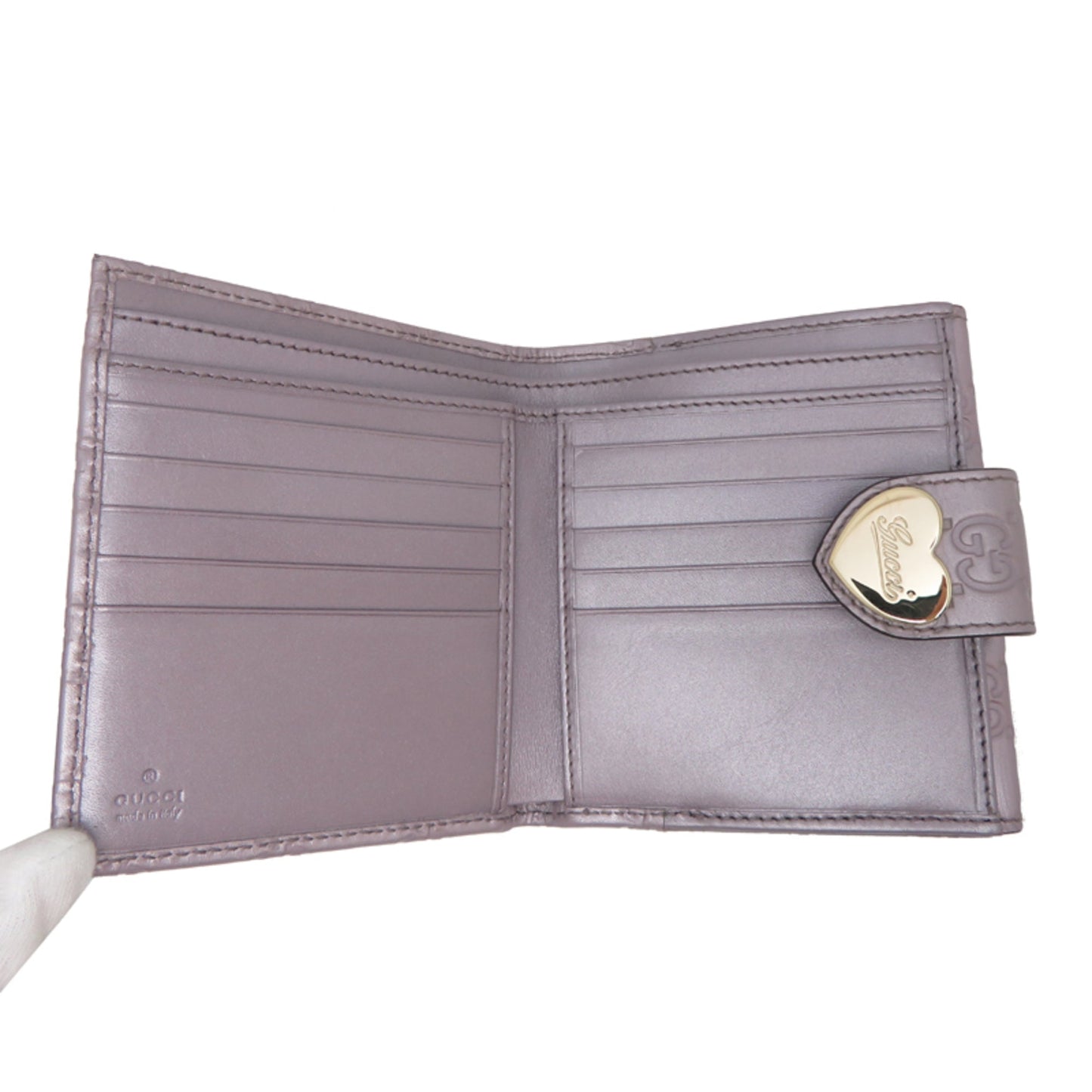 Gucci Metallic Pink Leather Wallet (Bi-Fold) ( )