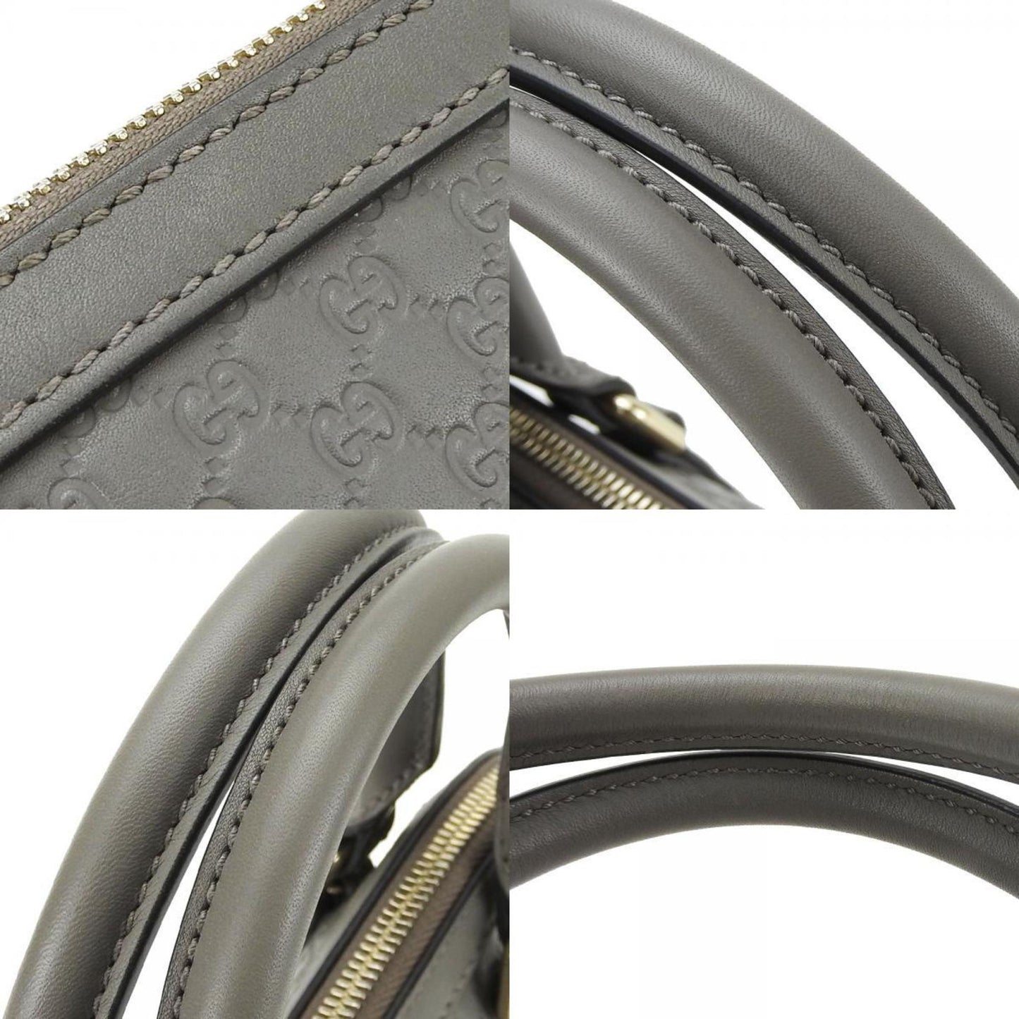 Gucci Gray Leather Handbag Shoulder Bag ( )