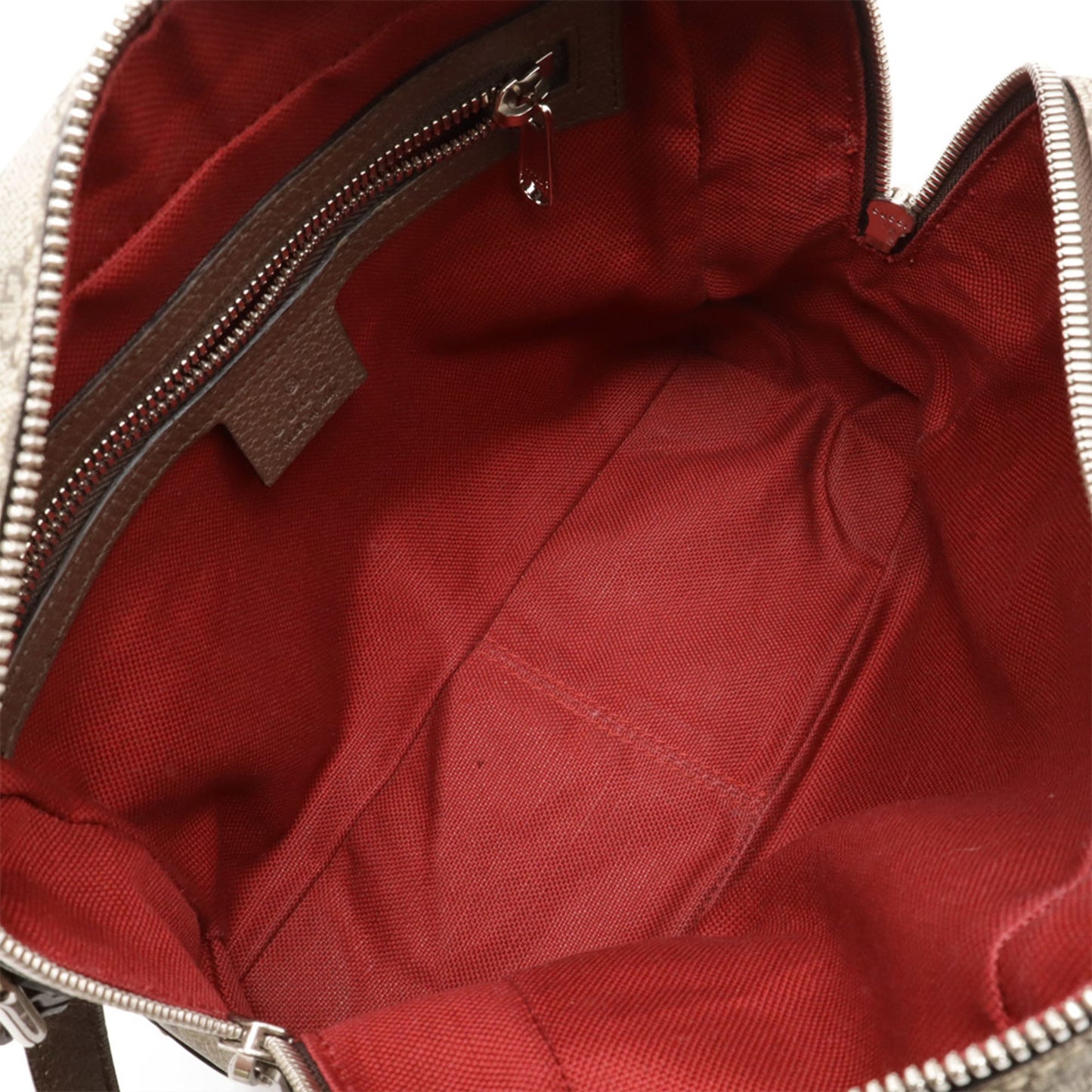 Gucci Beige Dark Brown Gg Supreme Leather Shoulder Bag ( )