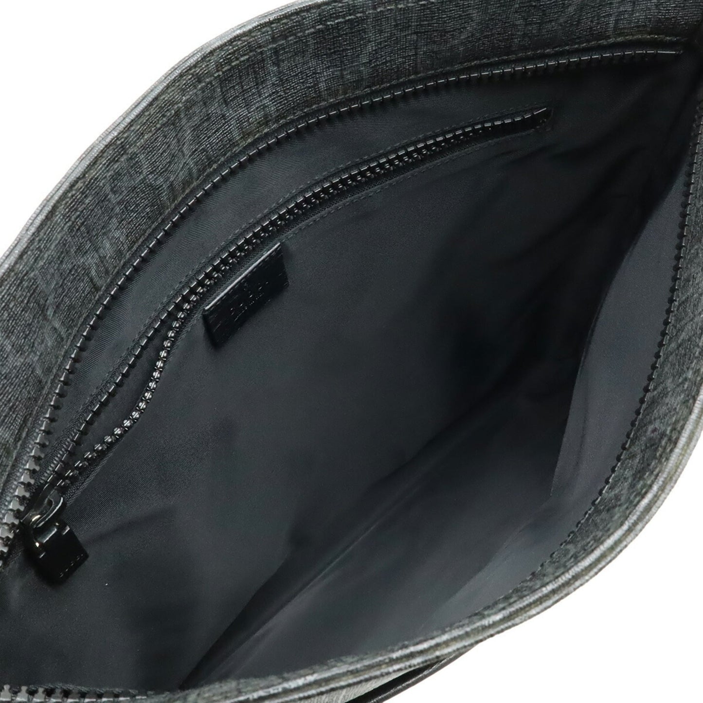 Gucci Gg Plus Black Gray Gg Supreme Leather Shoulder Bag ( )
