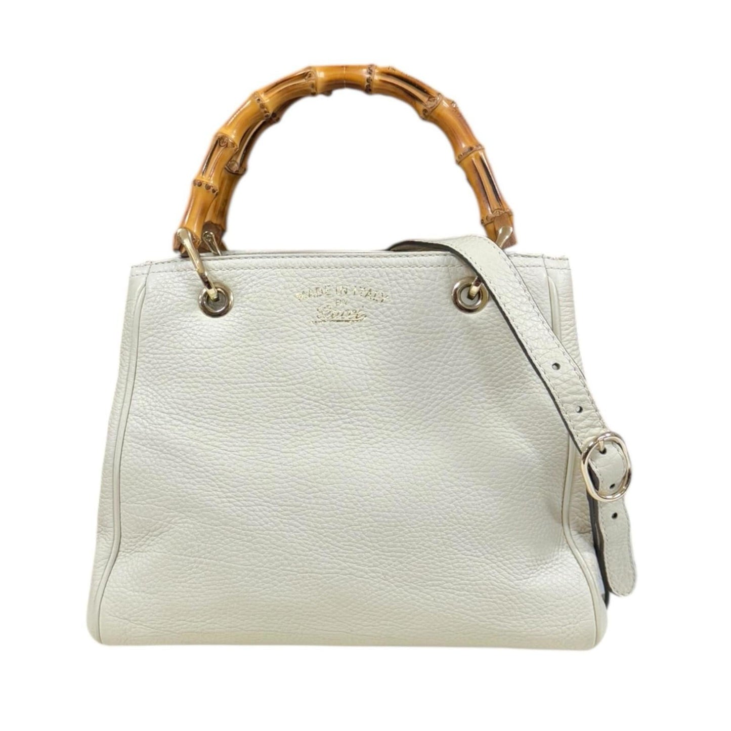Gucci Ivory White Bamboo Shoulder Bag ( )