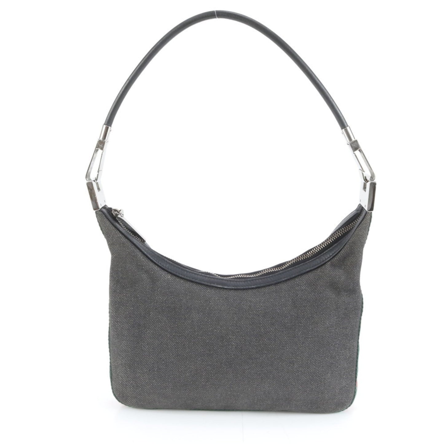 Gucci Black Leather Canvas Shoulder Bag ( )