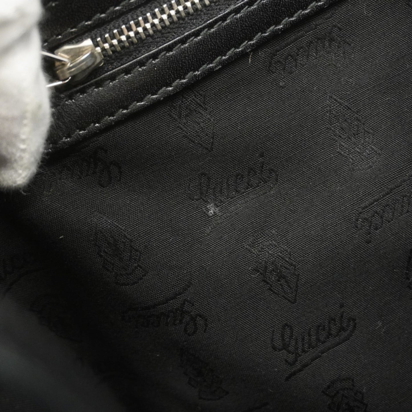 Gucci Black Brown Canvas Tote Bag ( )