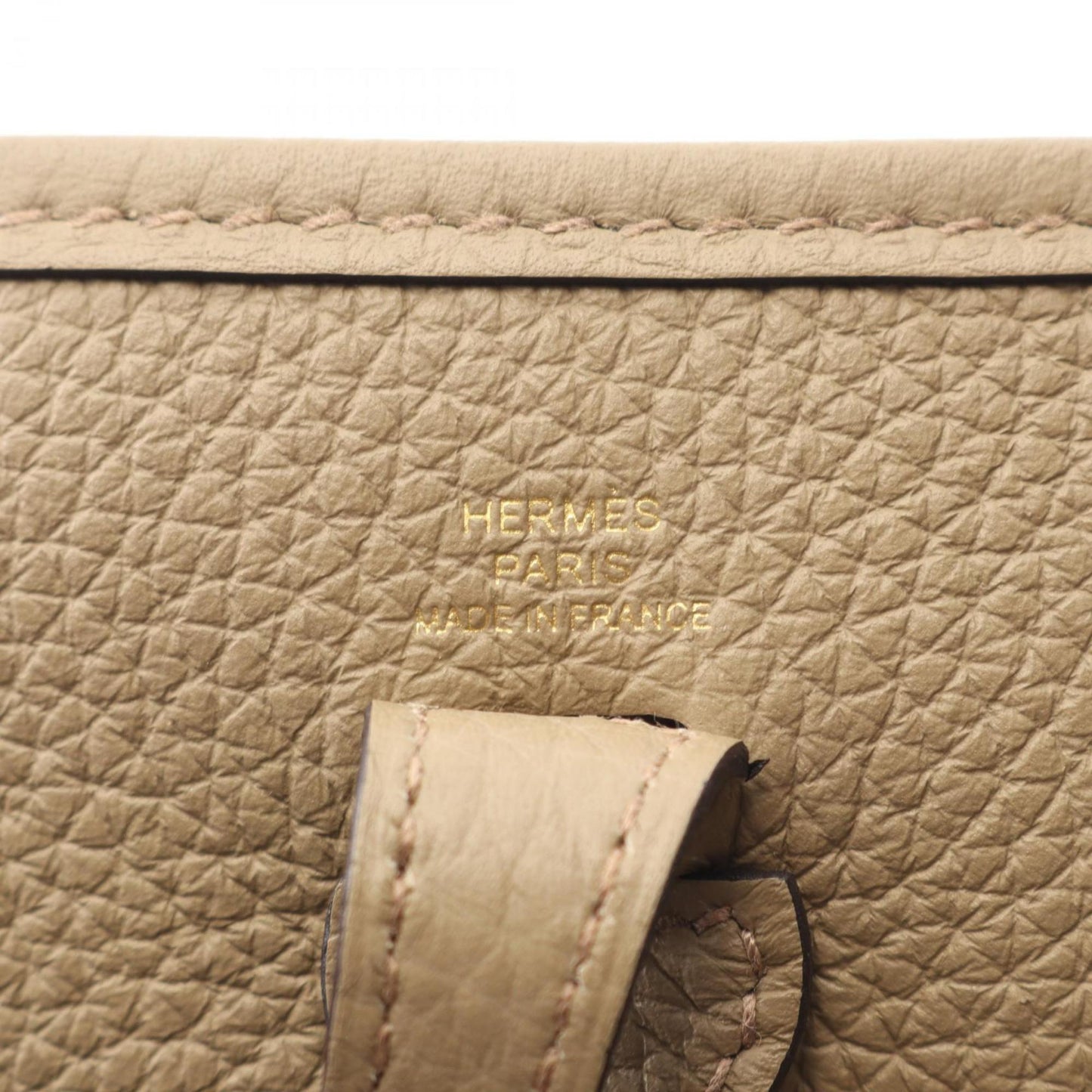 Hermes Mini Beige Taurillon Clemence Leather Shoulder Bag ( )