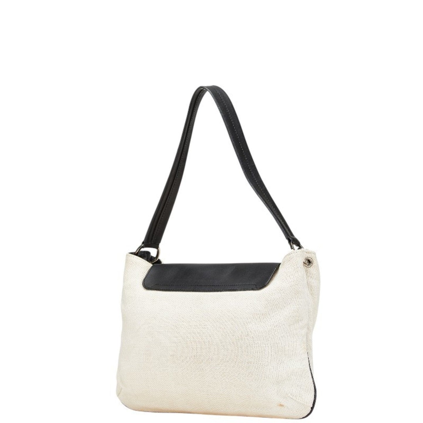 Gucci Black Ivory Canvas Leather Handbag Shoulder Bag ( )