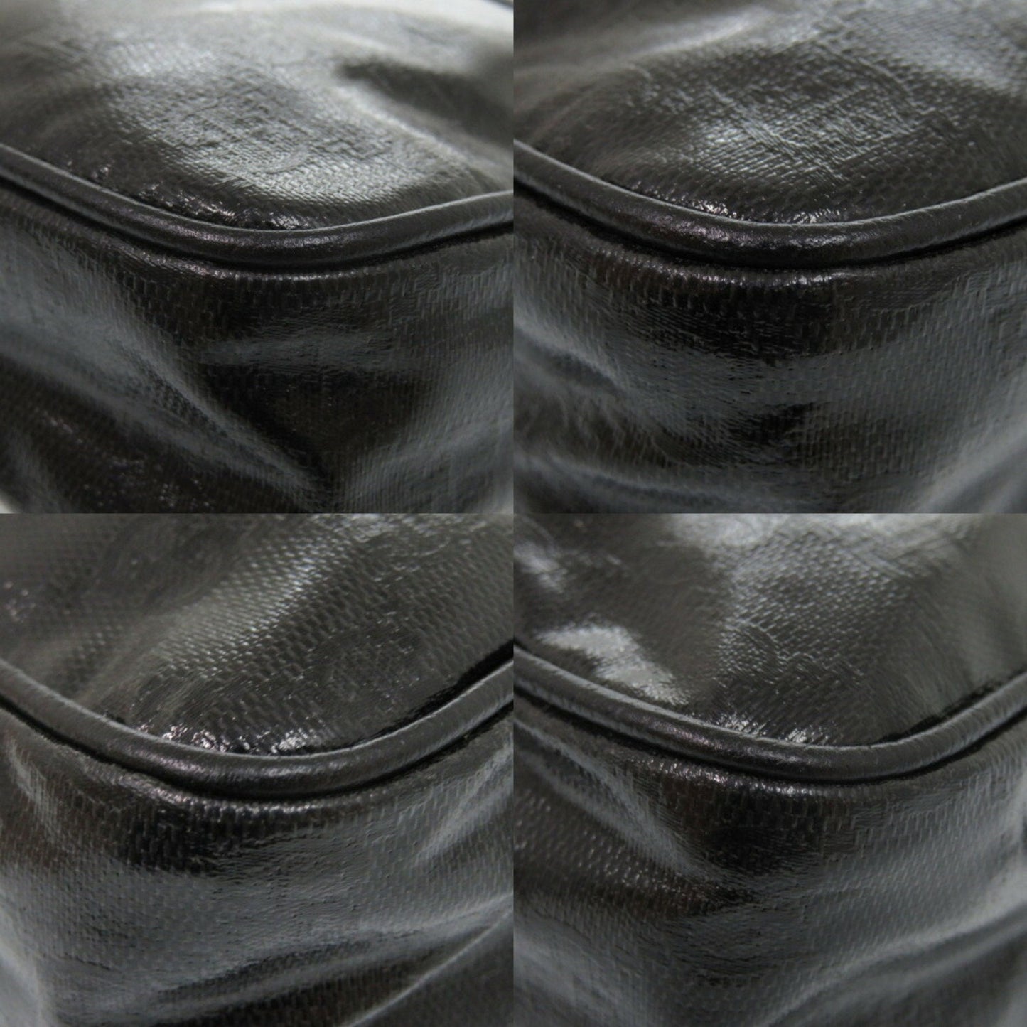 Gucci Black Gg Crystal Leather Shoulder Bag ( )