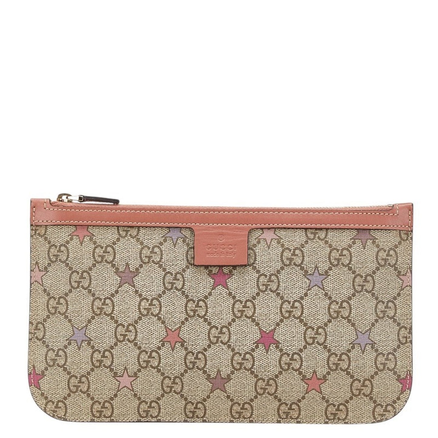 Gucci Beige Pink Pvc Leather Pouch ( )