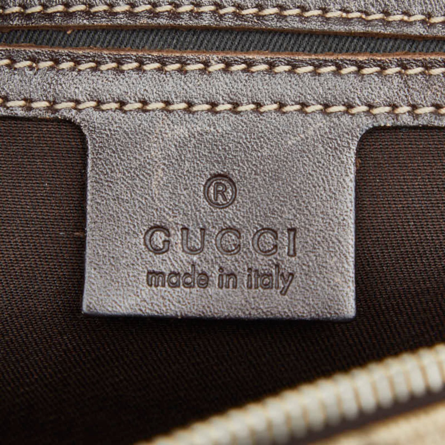 Gucci Beige Brown Pvc Leather Shoulder Bag ( )