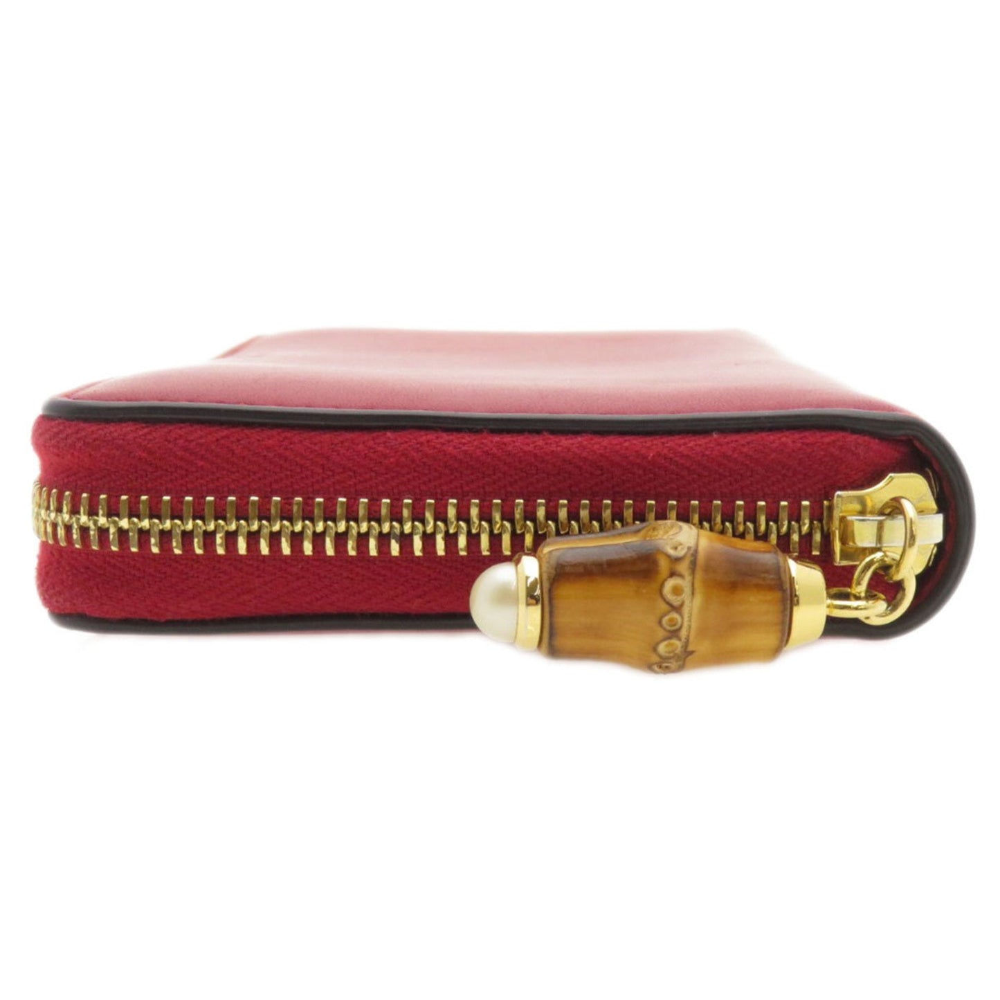 Gucci Red Color Leather Long Wallet (Bi-Fold) ( )