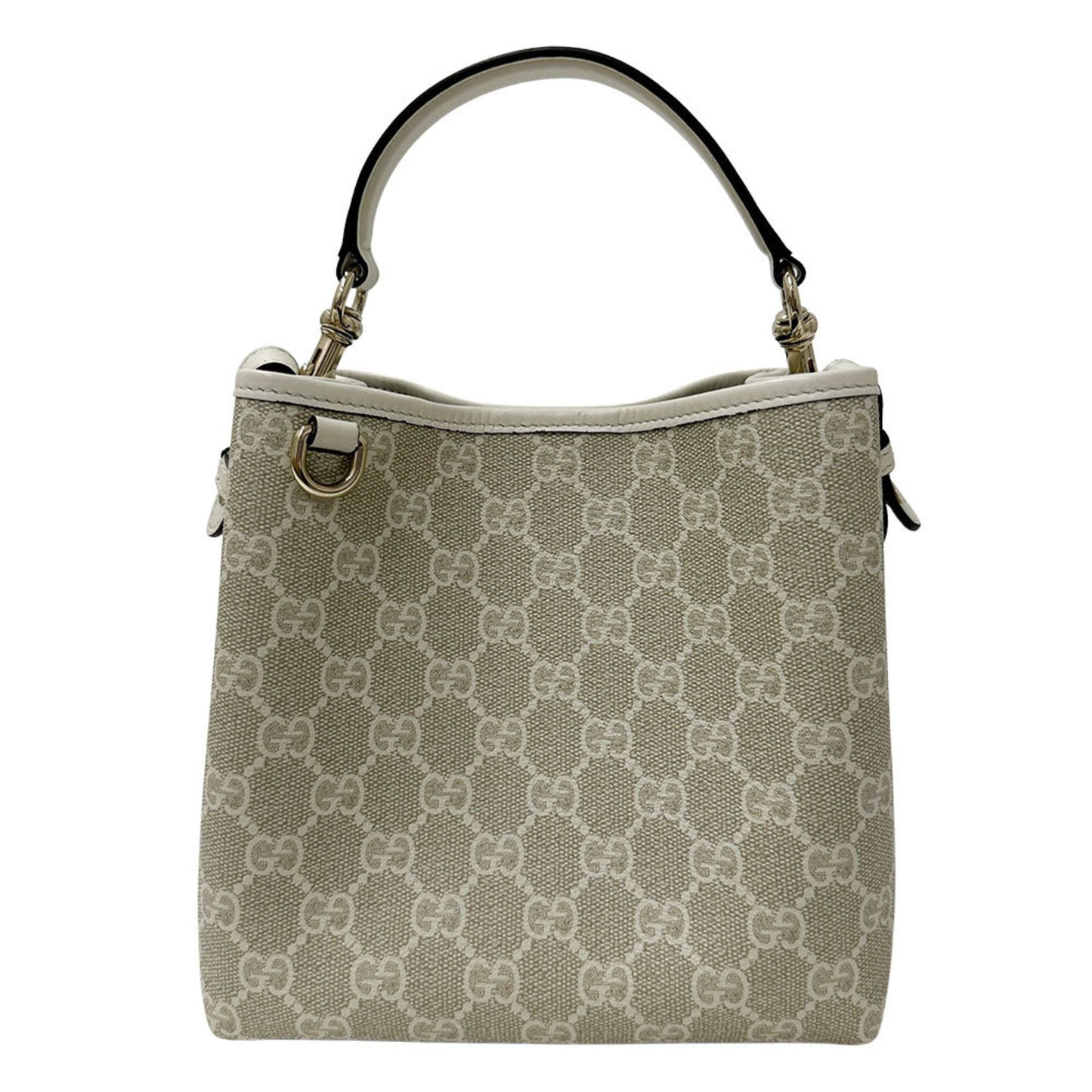 Gucci White Leather Handbag Shoulder Bag ( )