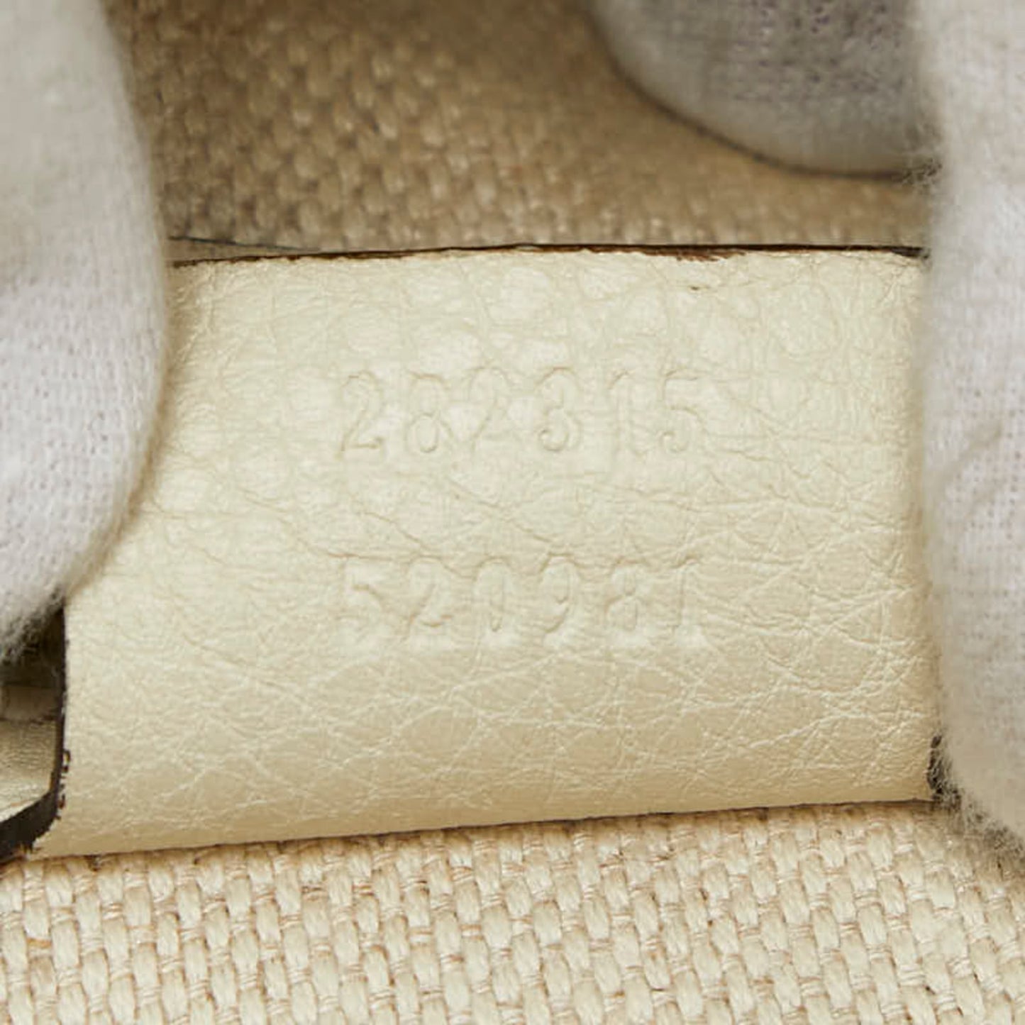 Gucci Brown Ivory Canvas Leather Handbag Shoulder Bag ( )