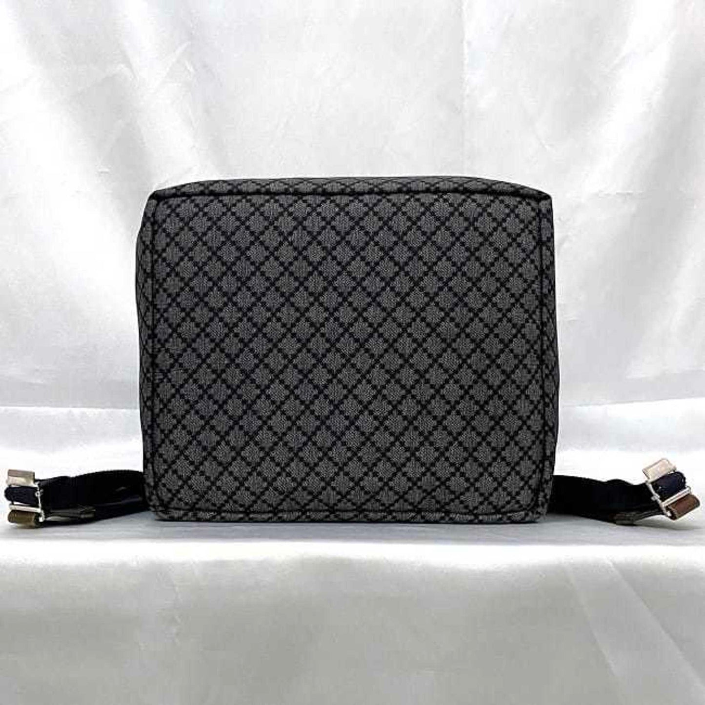 Gucci Diamante Gray Navy Nylon Leather Backpack ( )