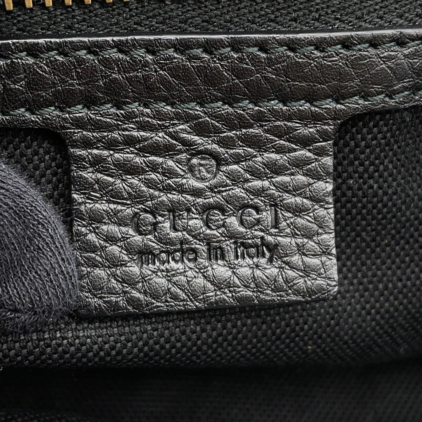 Gucci Black Leather Handbag Shoulder Bag ( )