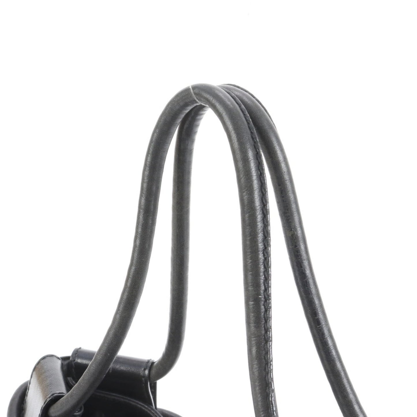 Gucci Black Leather Pouch Tote Bag ( )