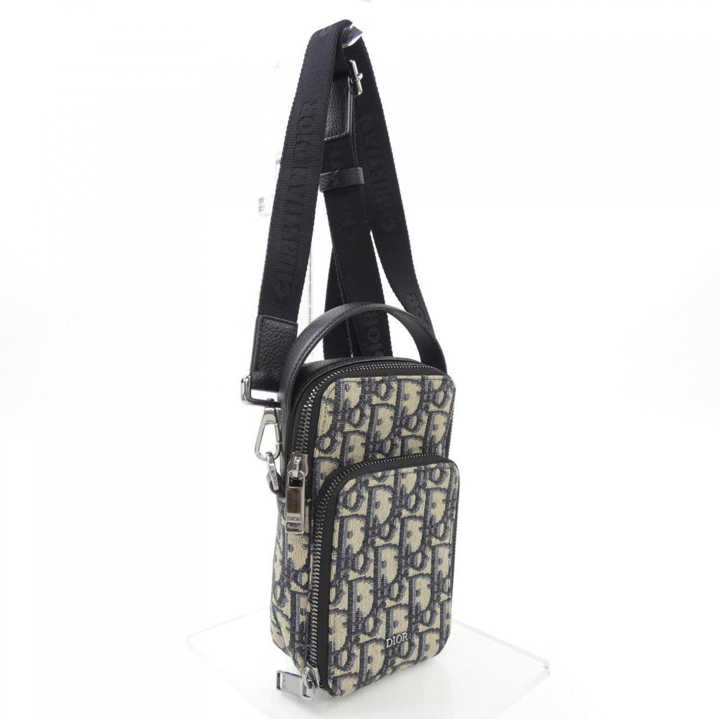 Christian Dior Beige Black Navy Handbag ()