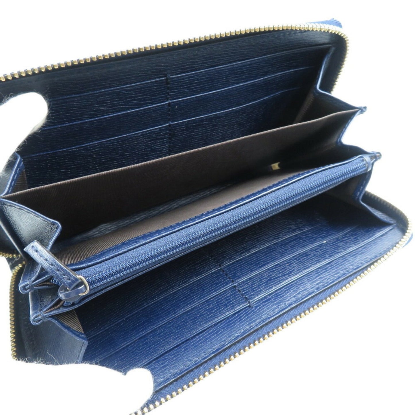 Gucci Black Navy Red Color Leather Long Wallet (Bi-Fold) ( )