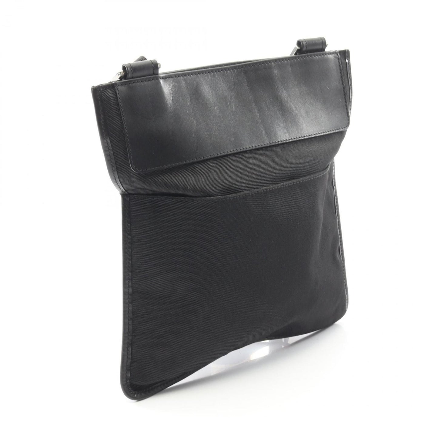 Gucci Black Canvas Leather Shoulder Bag ( )