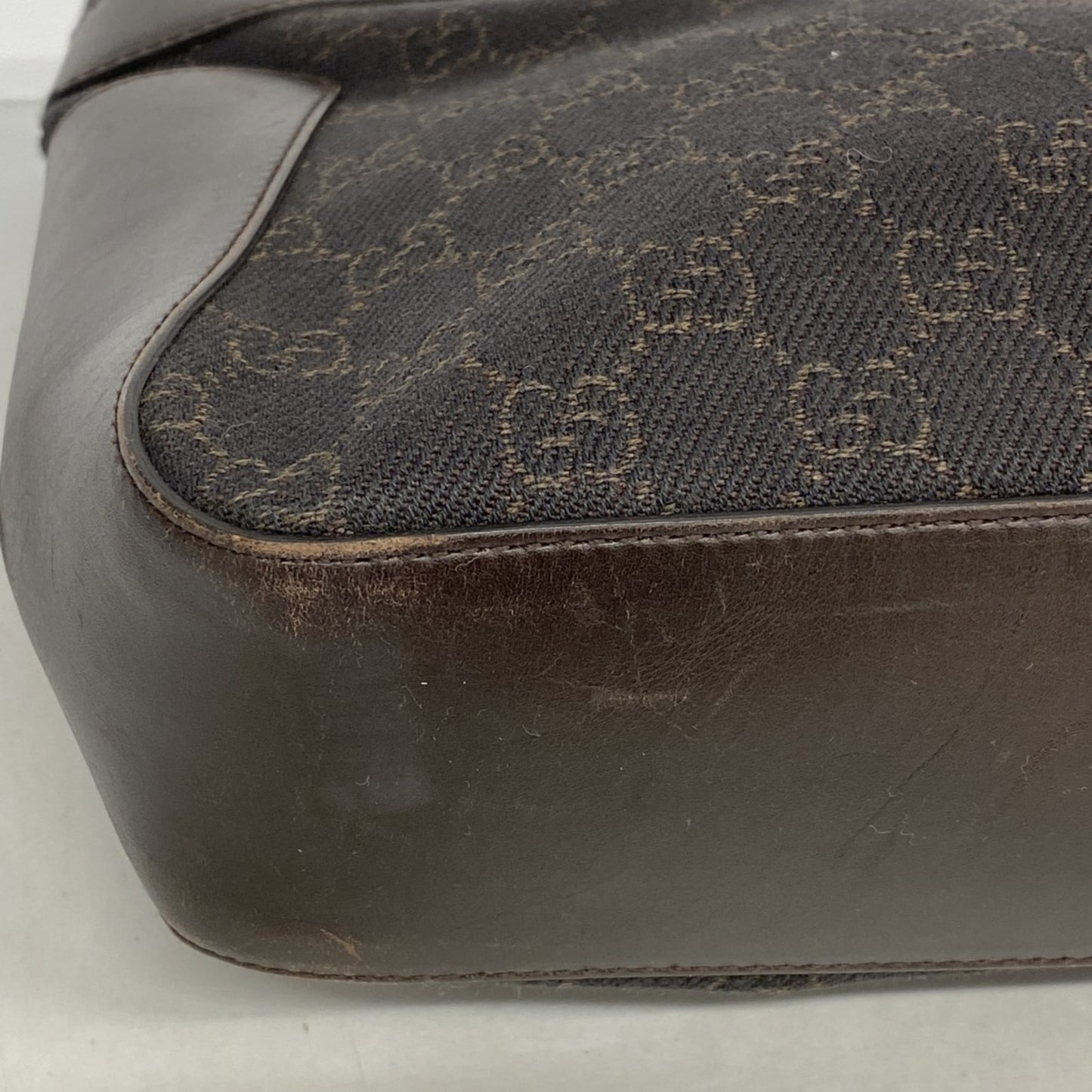 Gucci Brown Denim Tote Bag ( )