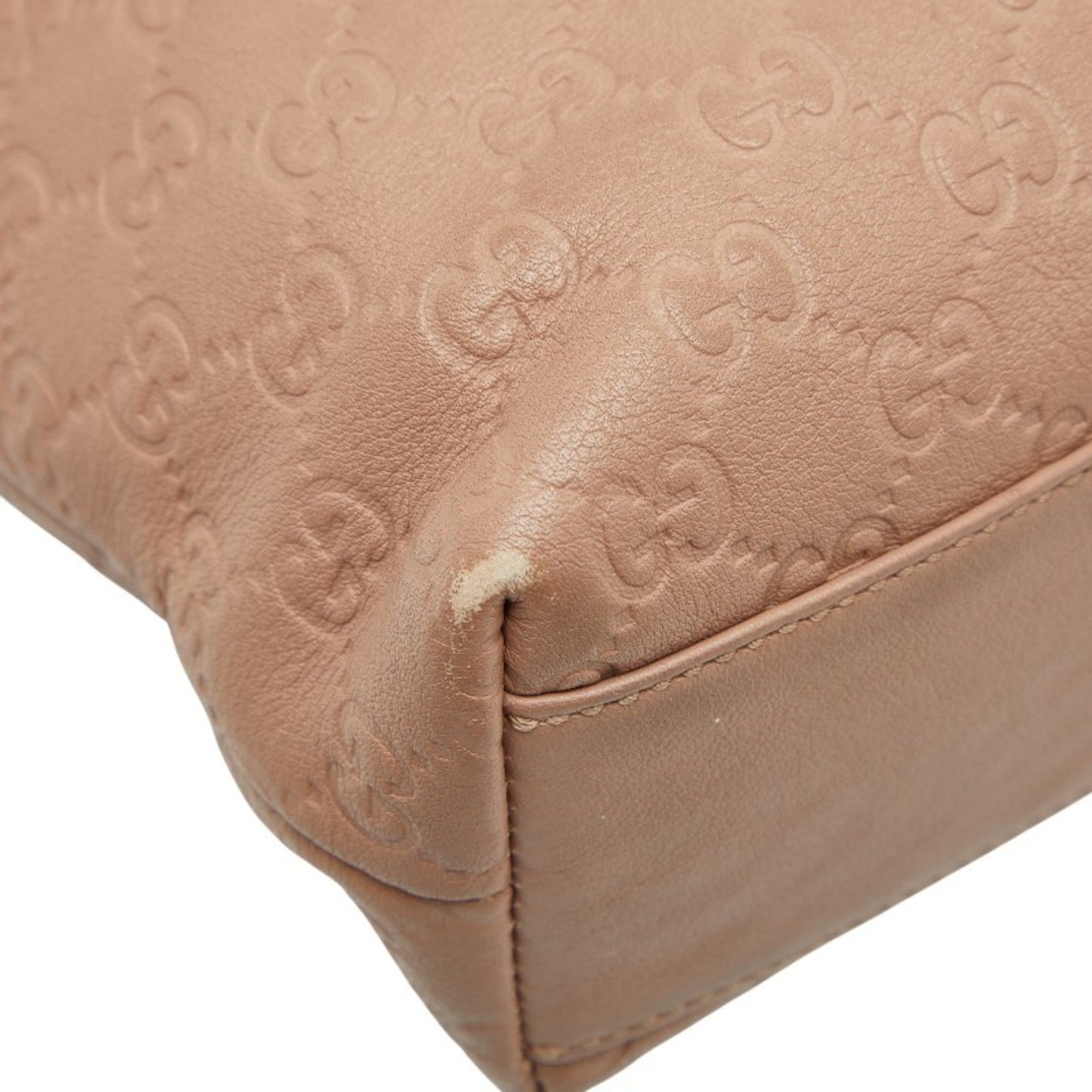 Gucci Beige Leather Handbag Tote Bag ( )