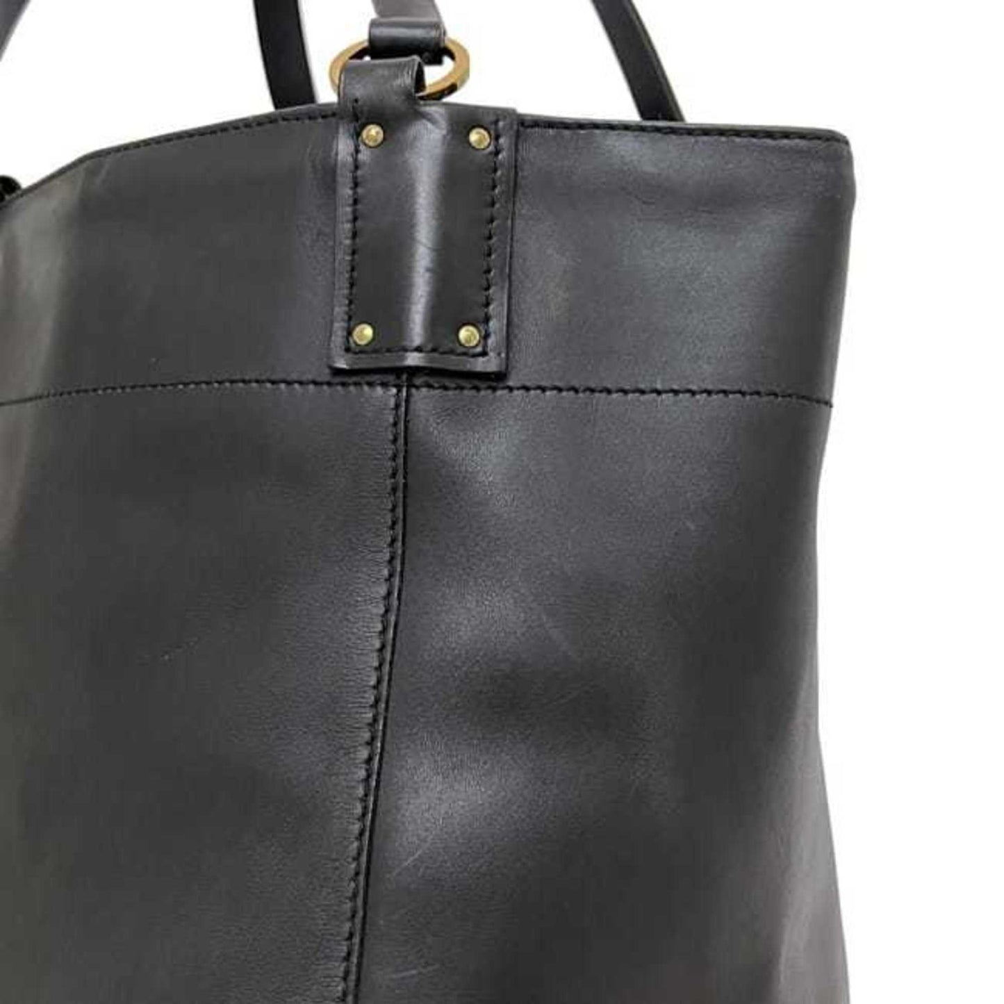 Gucci Black Leather Tote Bag ( )