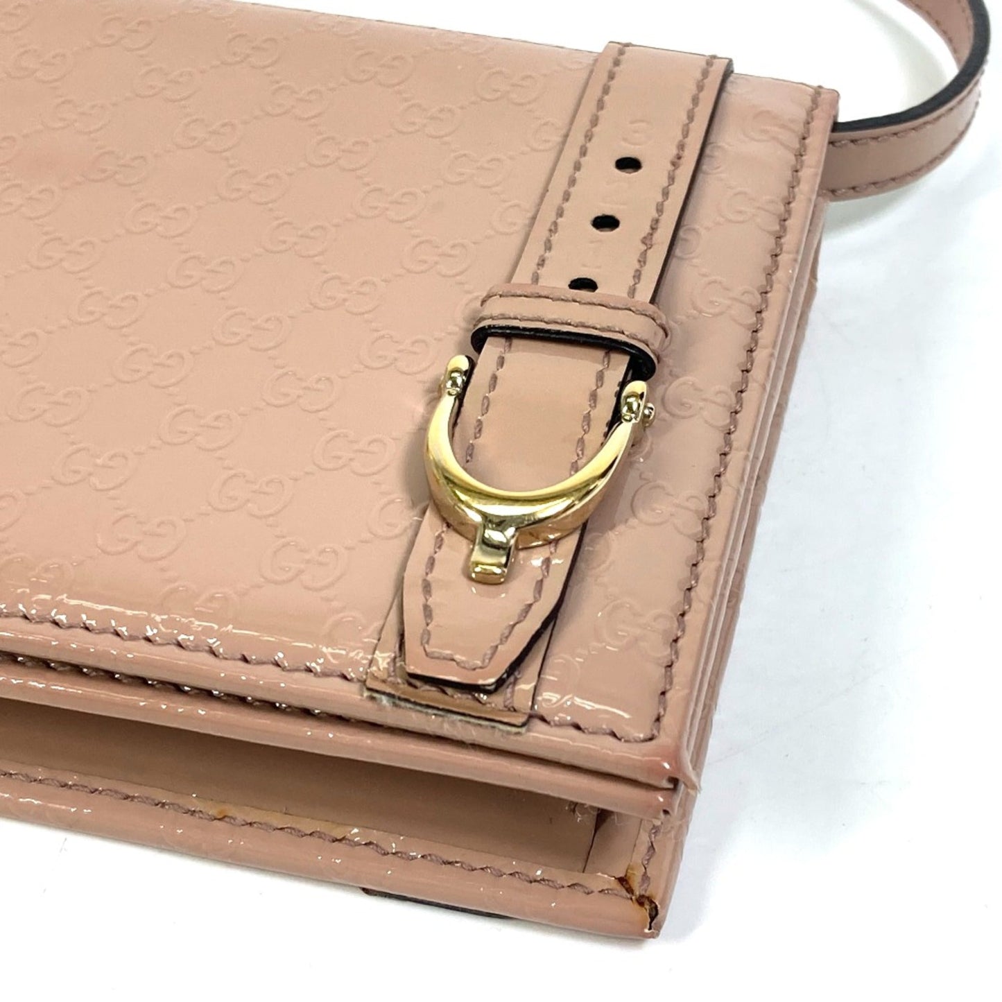 Gucci Beige Patent Leather Shoulder Bag ( )