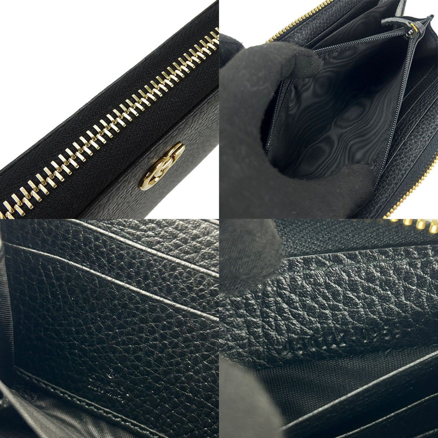 Gucci Black Leather Long Wallet (Bi-Fold) ( )