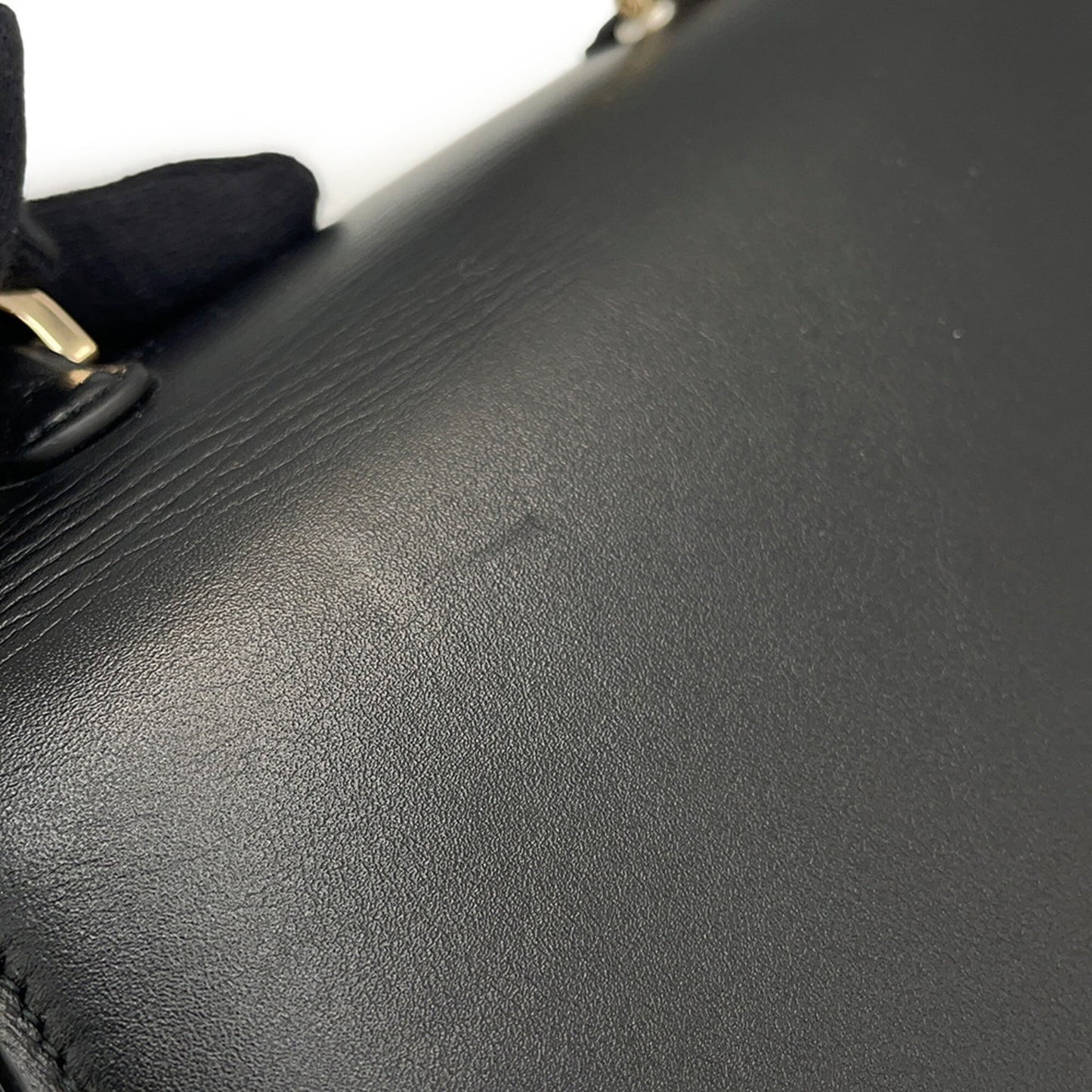 Gucci Black Leather Handbag Shoulder Bag ( )
