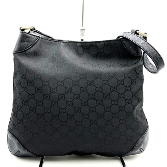 Gucci Black Nylon Leather Shoulder Bag ( )