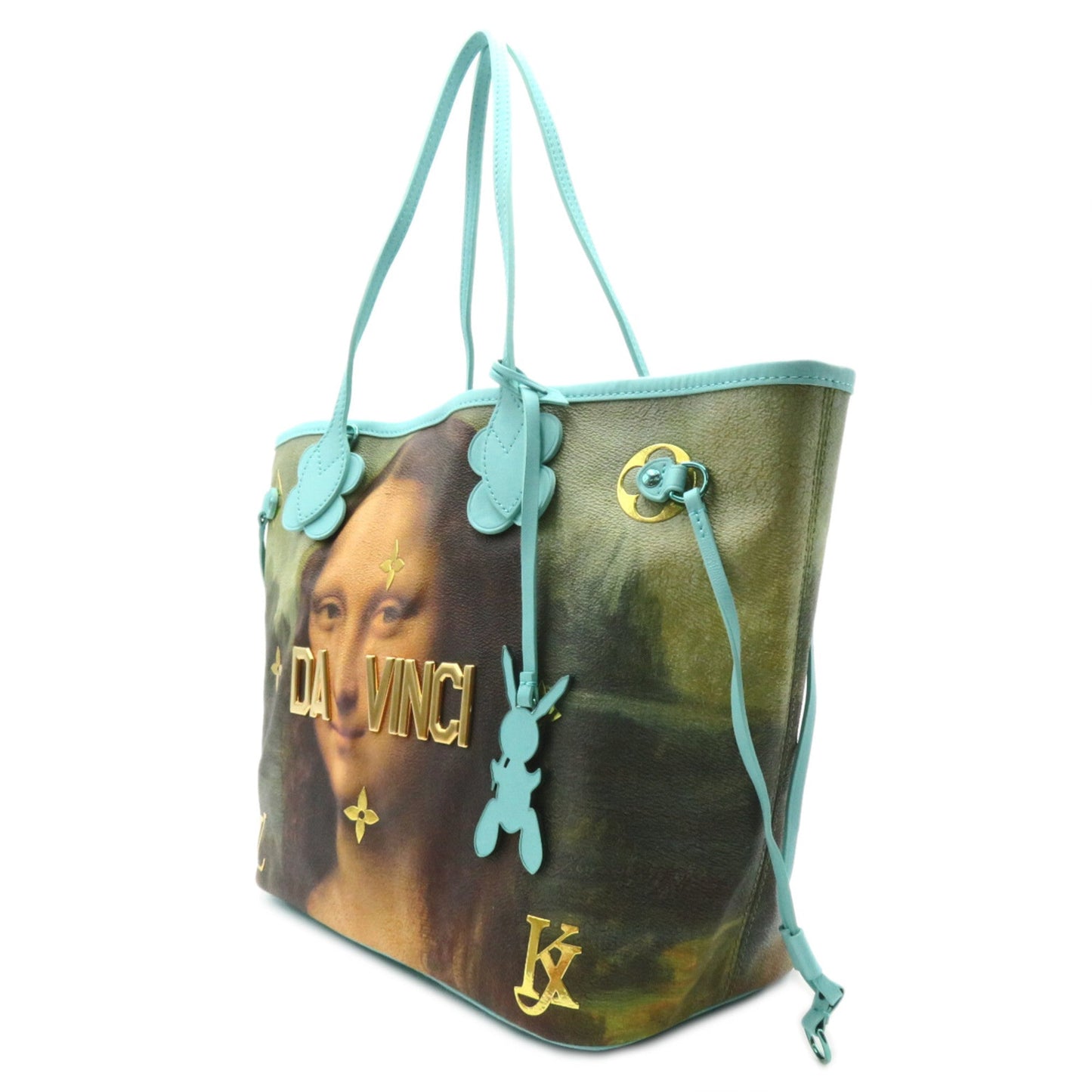 LOUIS VUITTON Da Vinci Neverfull MM Green Masters collection PVC coated canvas M43325