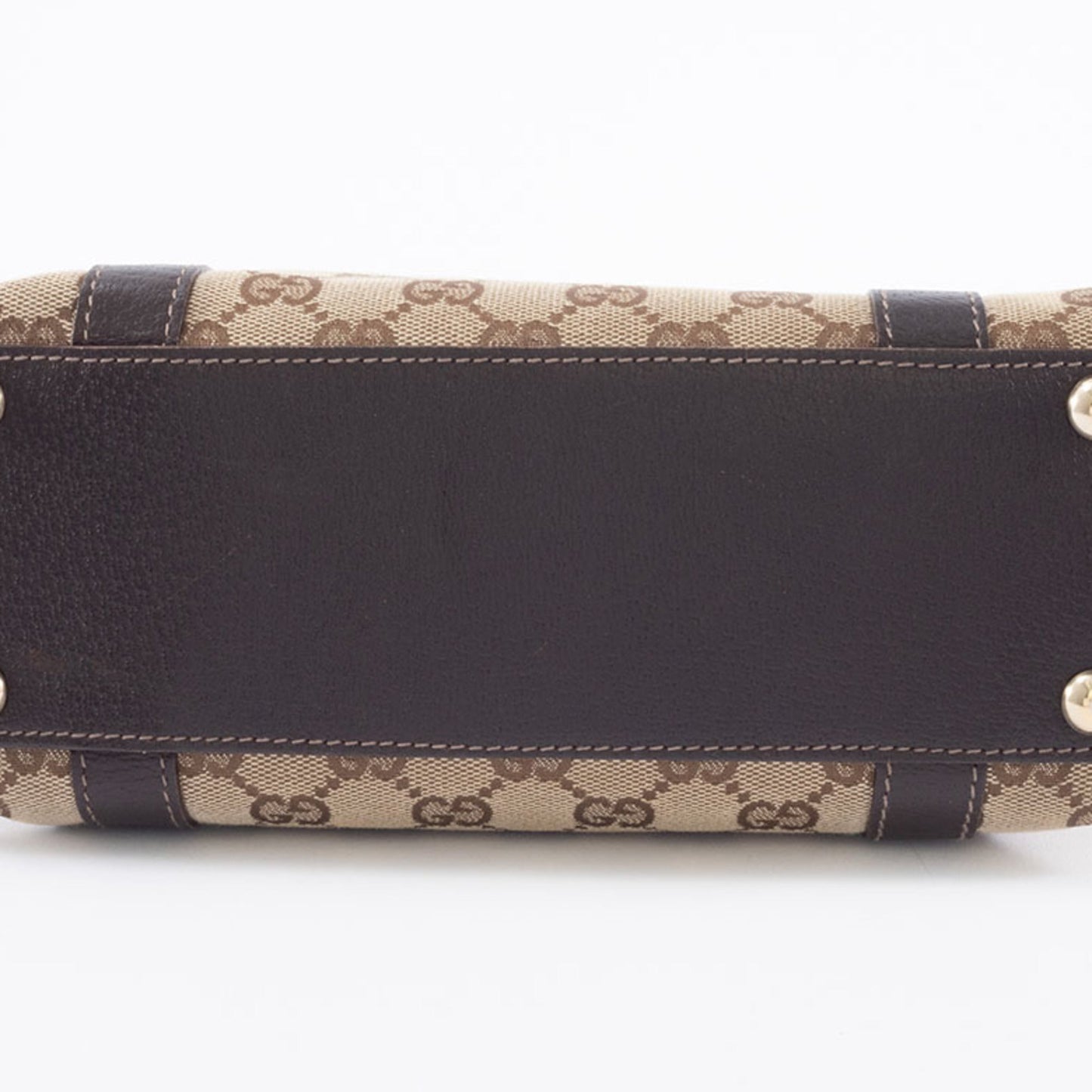 Gucci Gg Canvas Beige Brown Gg Canvas Leather Tote Bag ( )