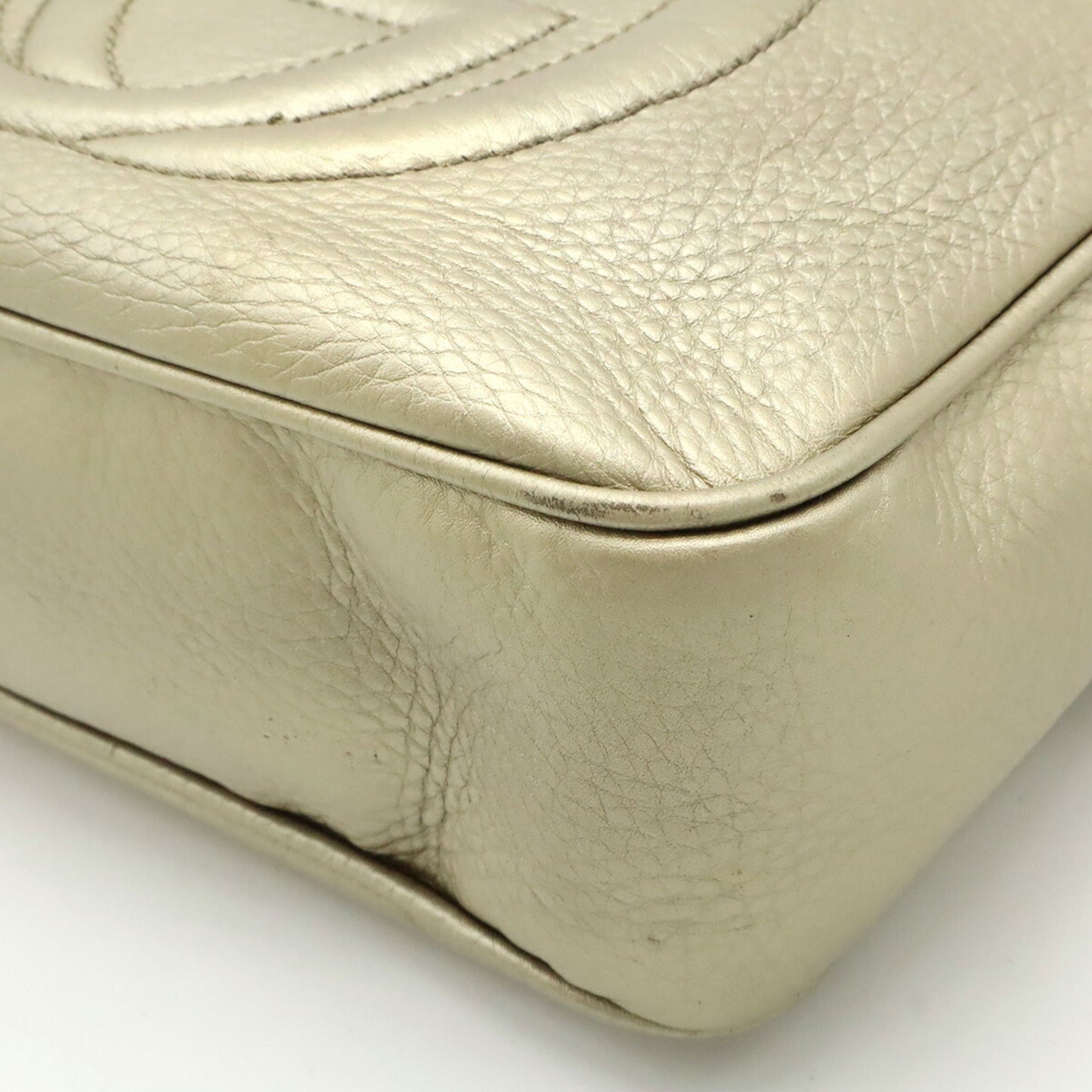 Gucci Gold Leather Pochette Shoulder Bag ( )