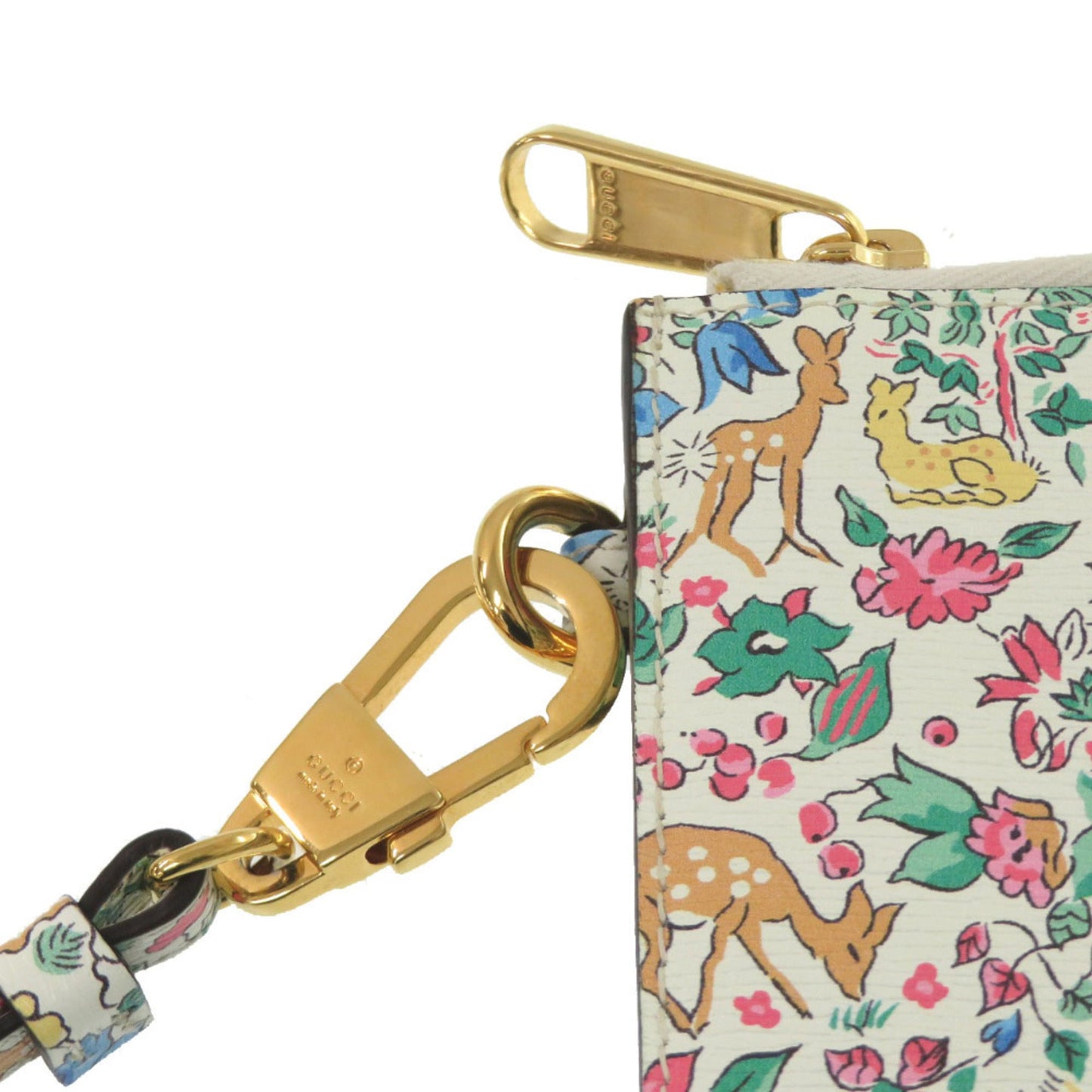 Gucci Light Blue White Leather Clutch Bag ( )
