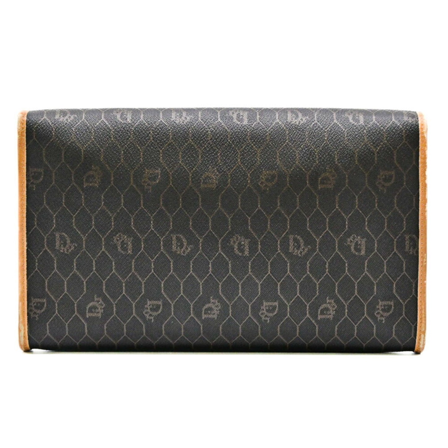 Christian Dior Dark Brown Light Brown Leather Shoulder Bag ()