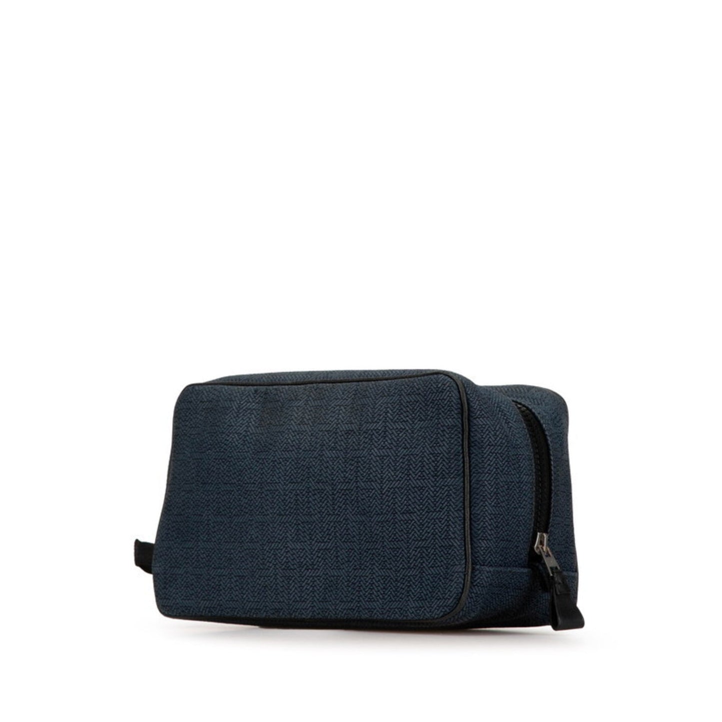 Hermes Navy Toile Chevron Pouch ( )