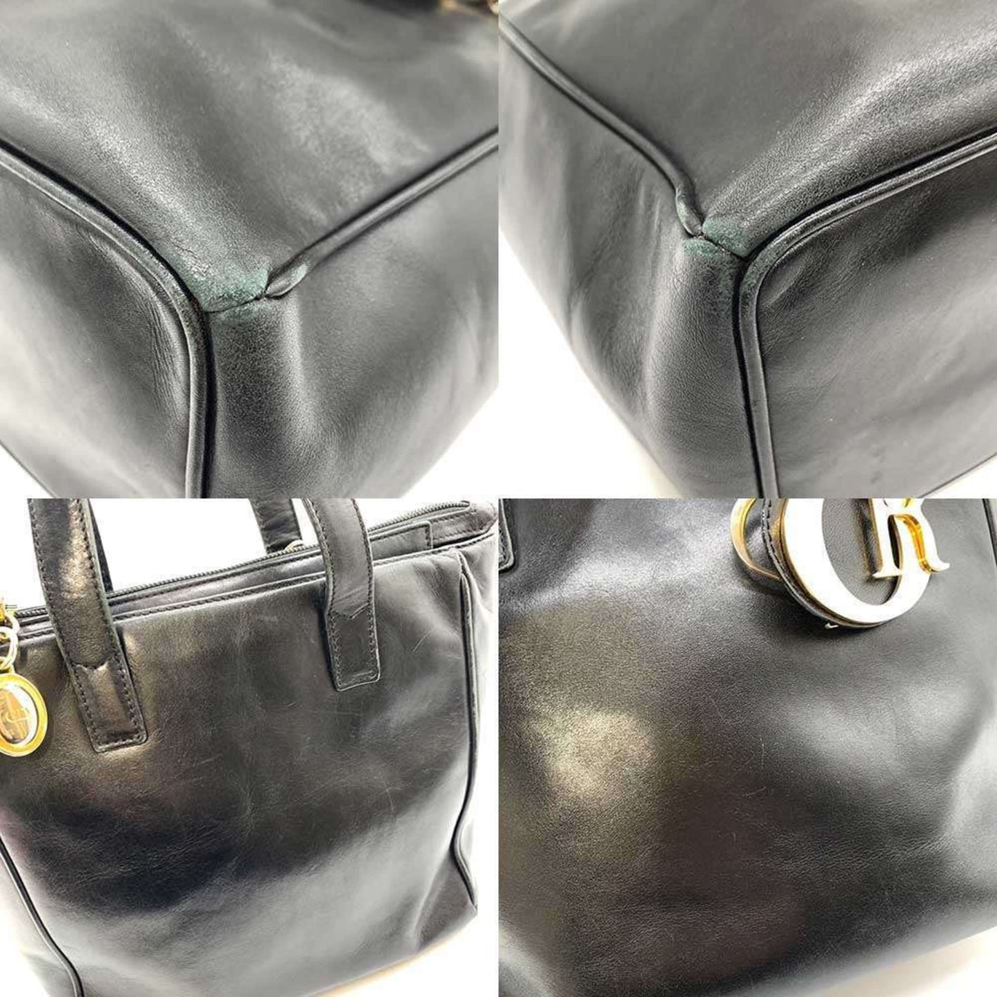Christian Dior Black Leather Handbag ()
