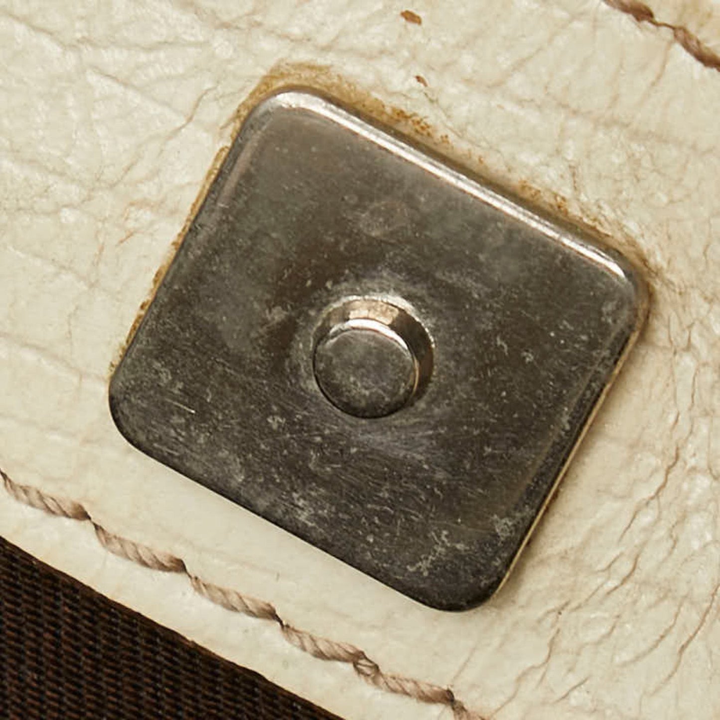 Gucci Beige Ivory Pvc Leather Handbag Tote Bag ( )