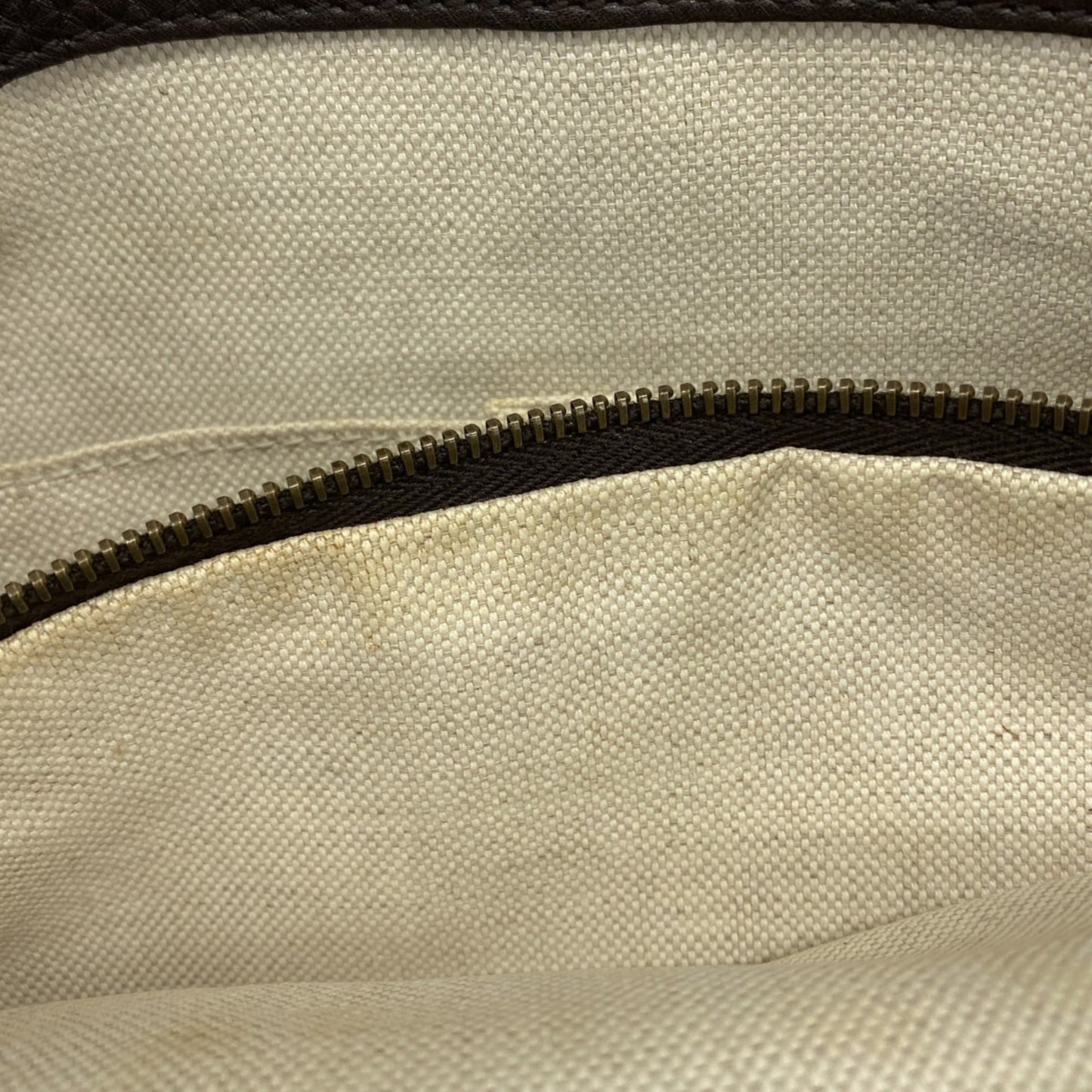 Gucci Brown Canvas Leather Shoulder Bag ( )