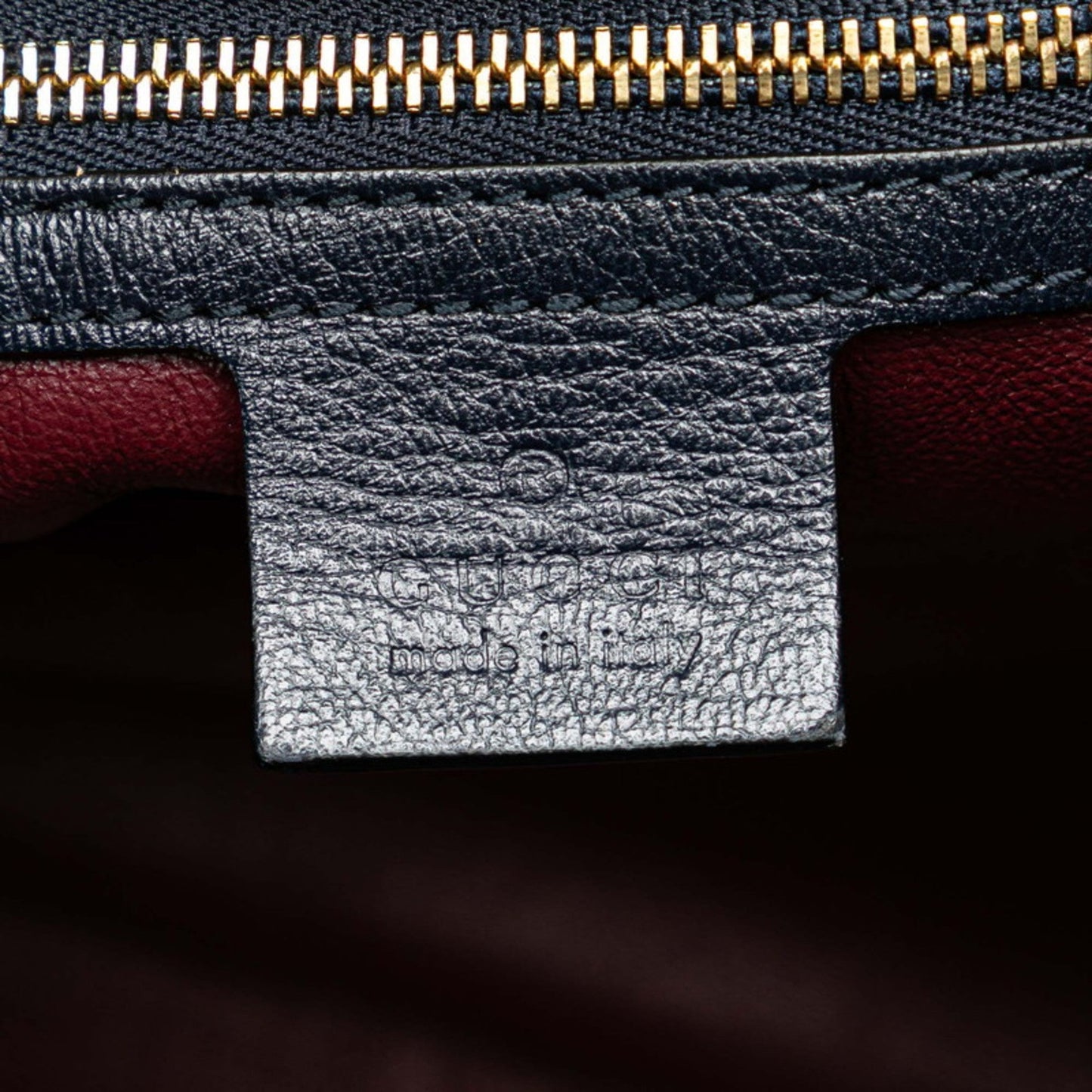 Gucci Beige Navy Canvas Leather Shoulder Bag Tote Bag ( )