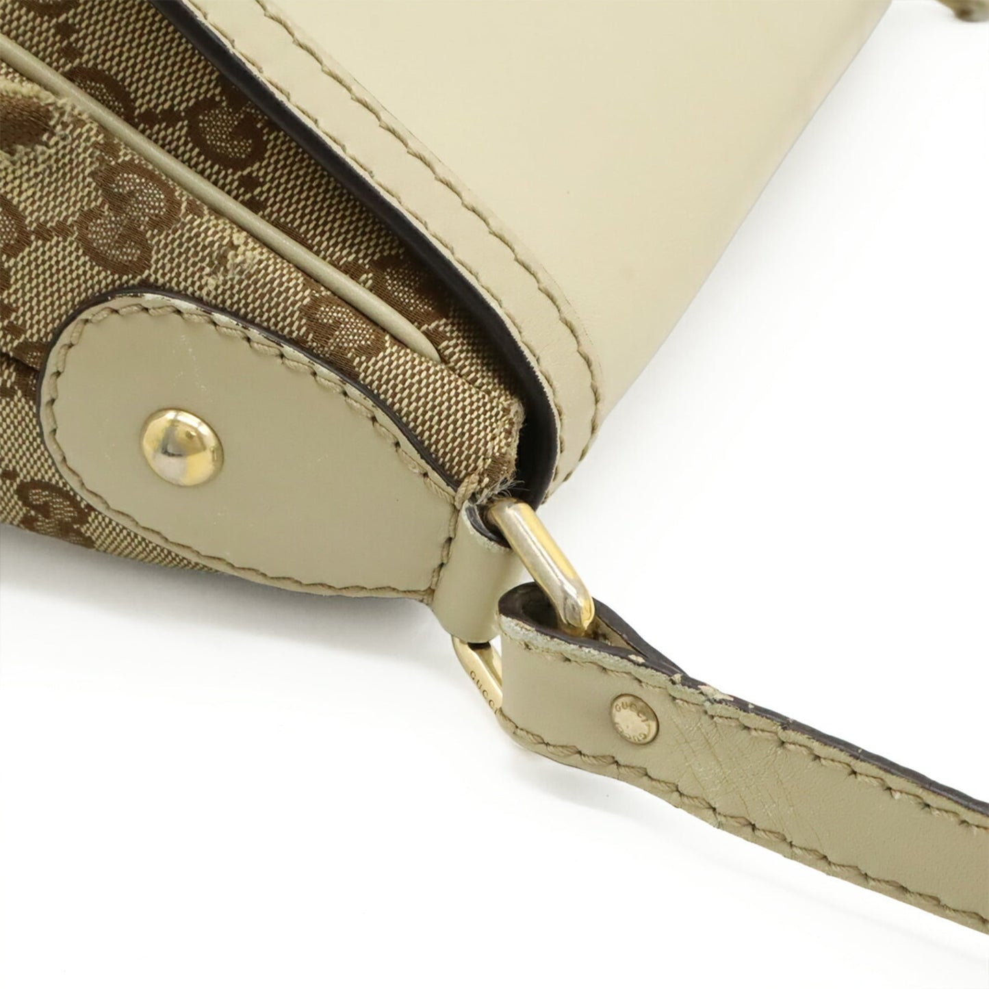 Gucci Sukey Beige Khaki Gg Canvas Leather Shoulder Bag ( )