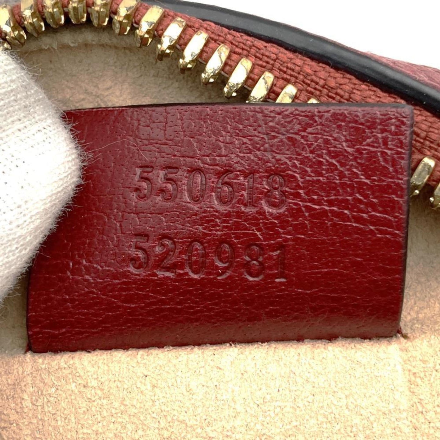 Gucci Gg Marmont Navy Red Color Suede Leather Shoulder Bag ( )